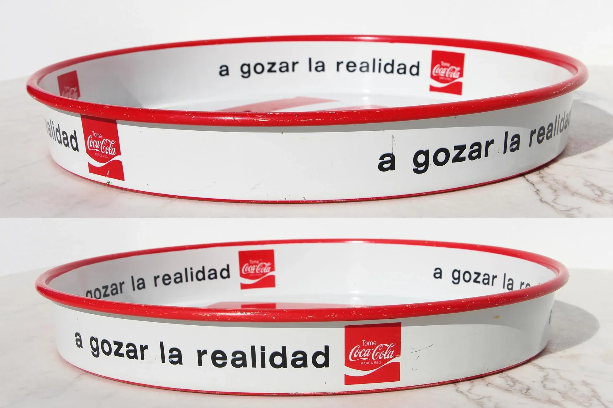 Coca-Cola The Eras 1960-1970 コレクションプレート 1970s Rare Coca-Cola Advertising Serving Tray, Venezuela