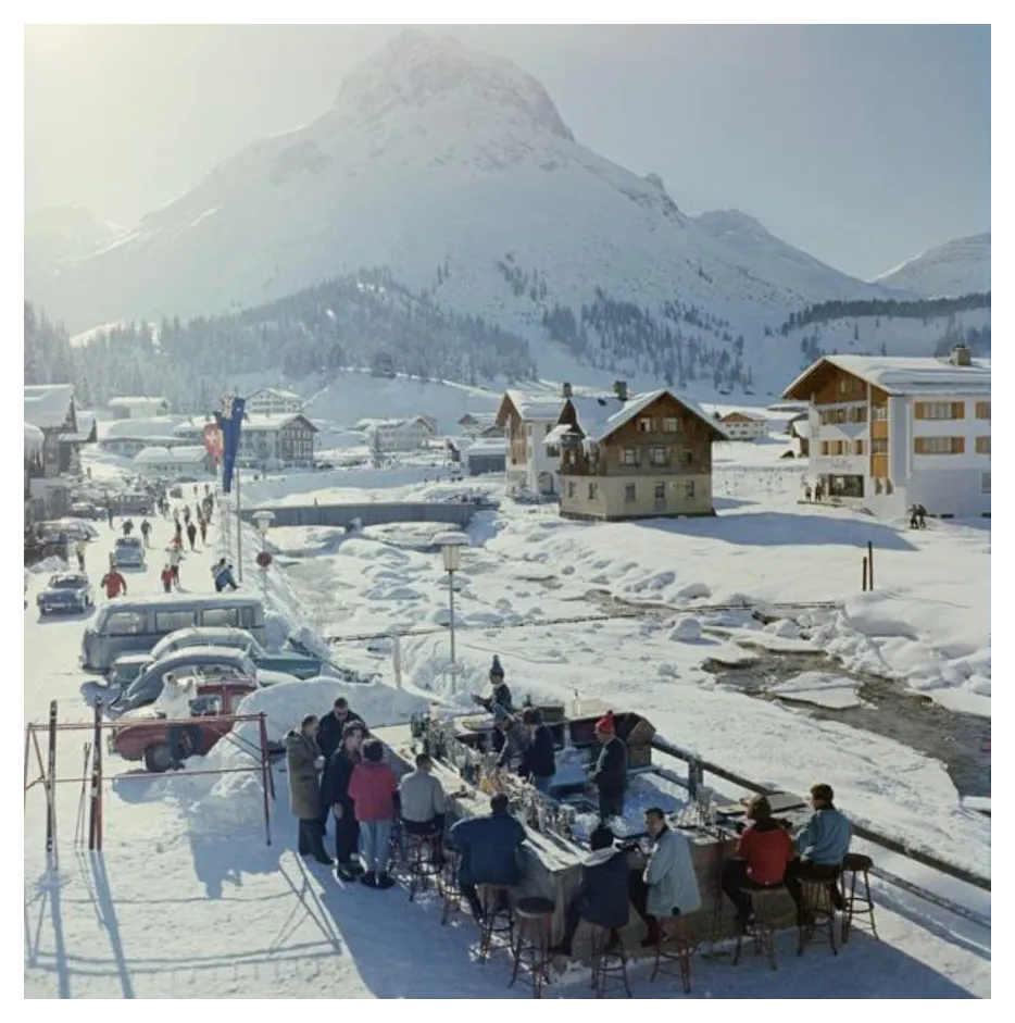 Slim Aarons, Lech Ice Bar, Estate Stamped Photographic Print, 1960 / 2020s