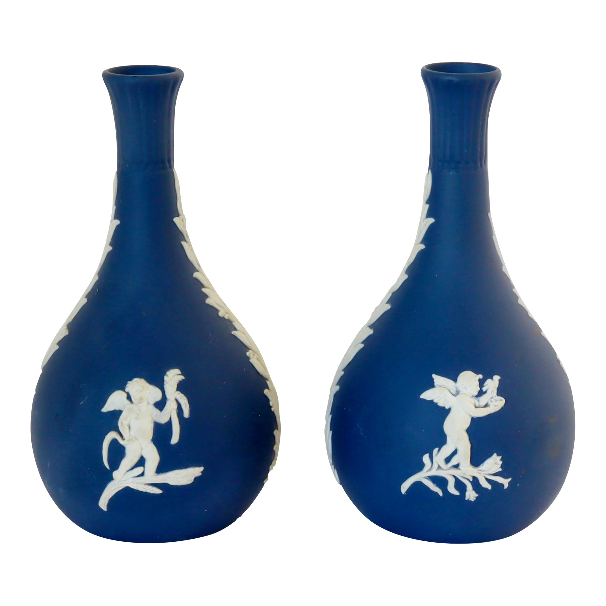 1970s Wedgwood Jasperware Bud Vases, a Pair Chairish