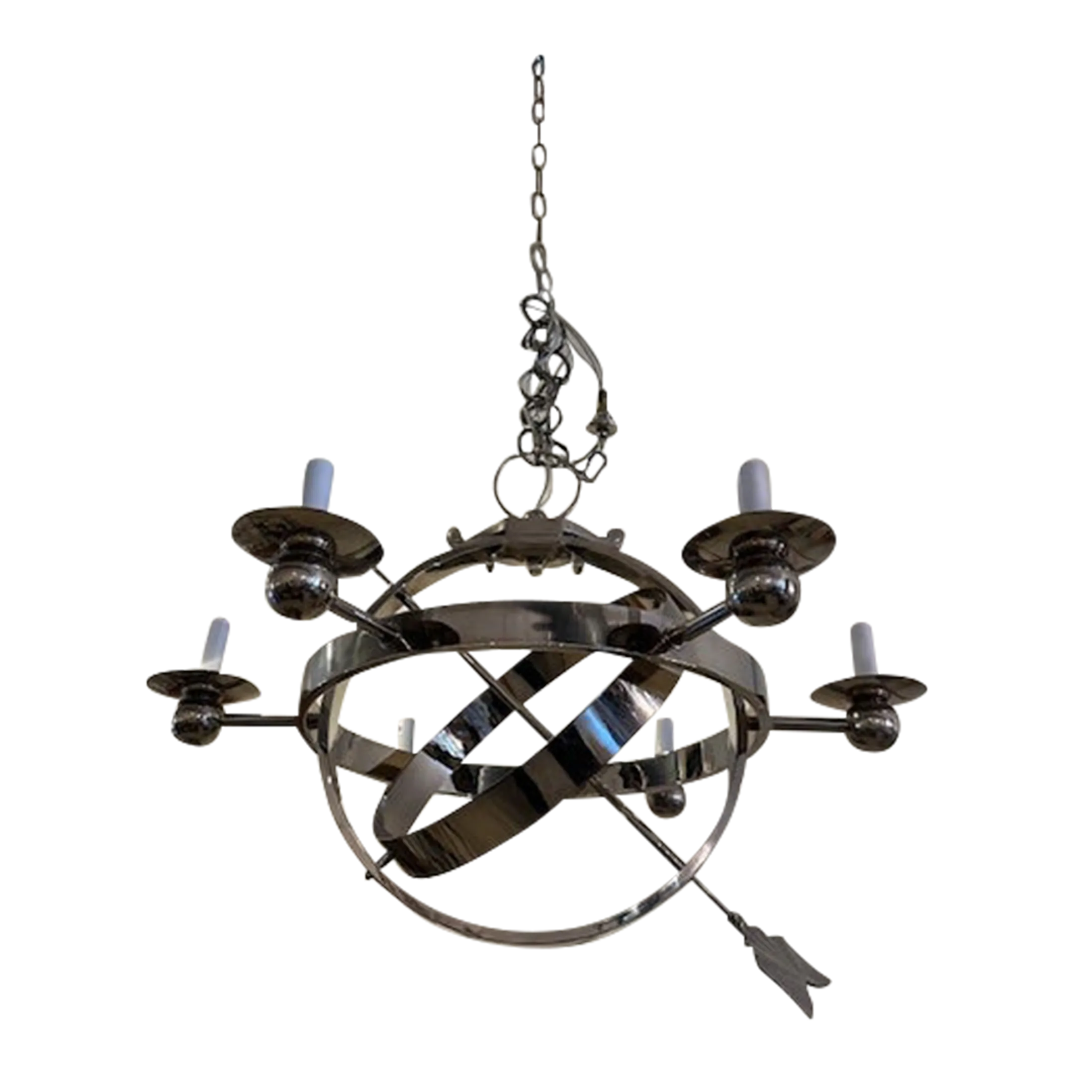 Eric Cohler Visual Comfort Armillary Chandelier | Chairish
