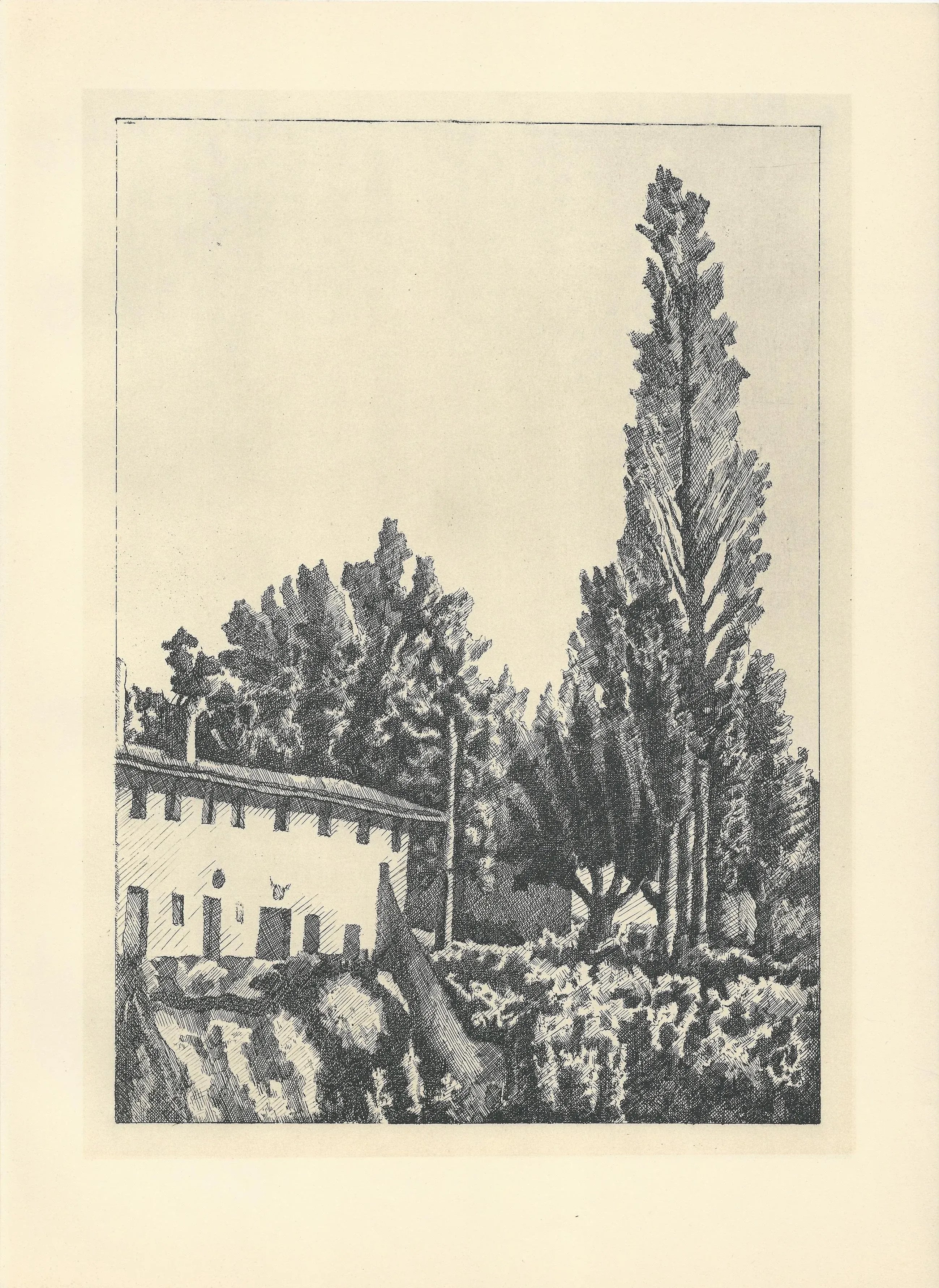Giorgio Morandi, Landscape with the Big Poplar, 1927-1957