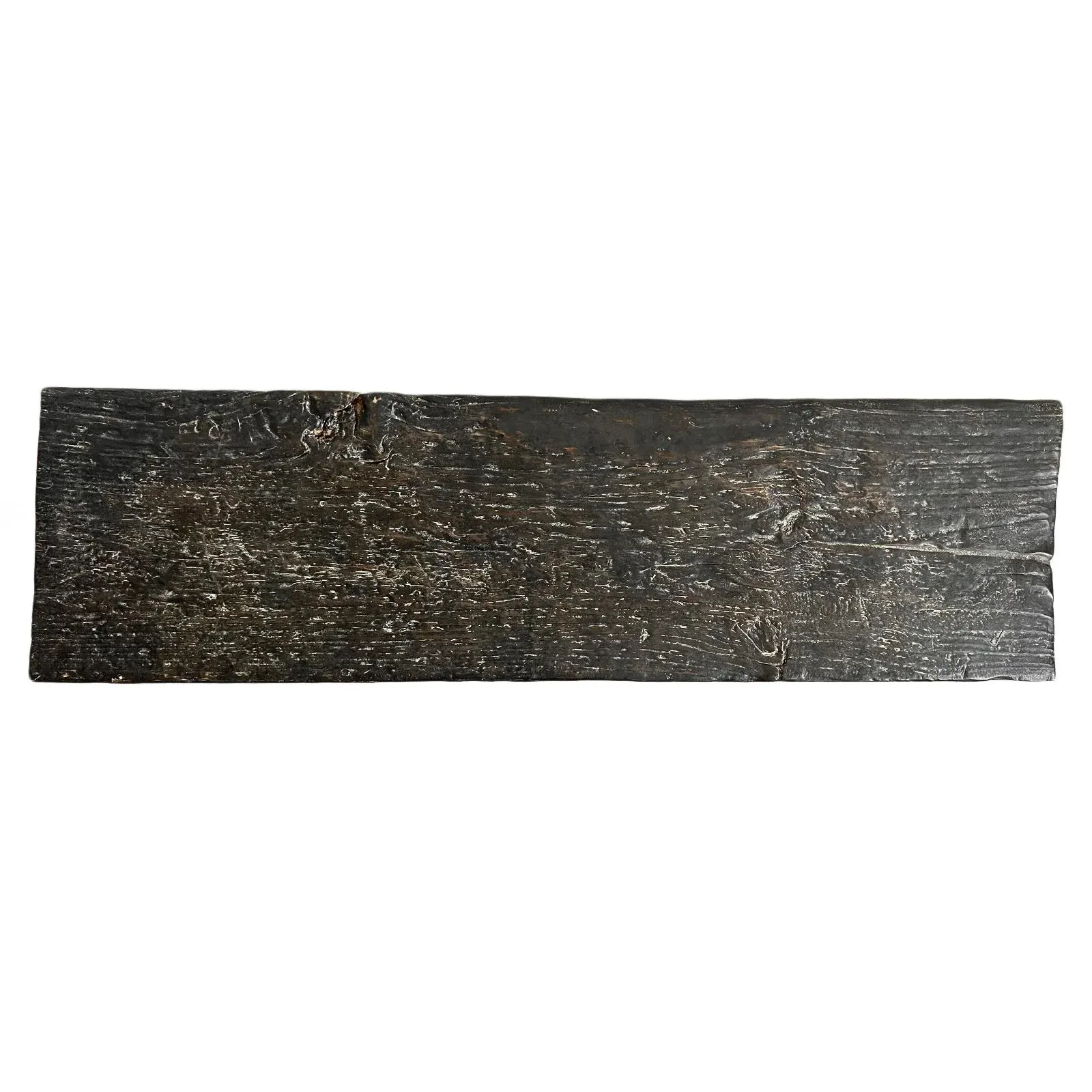 Blackened Elm Farmhouse Bench