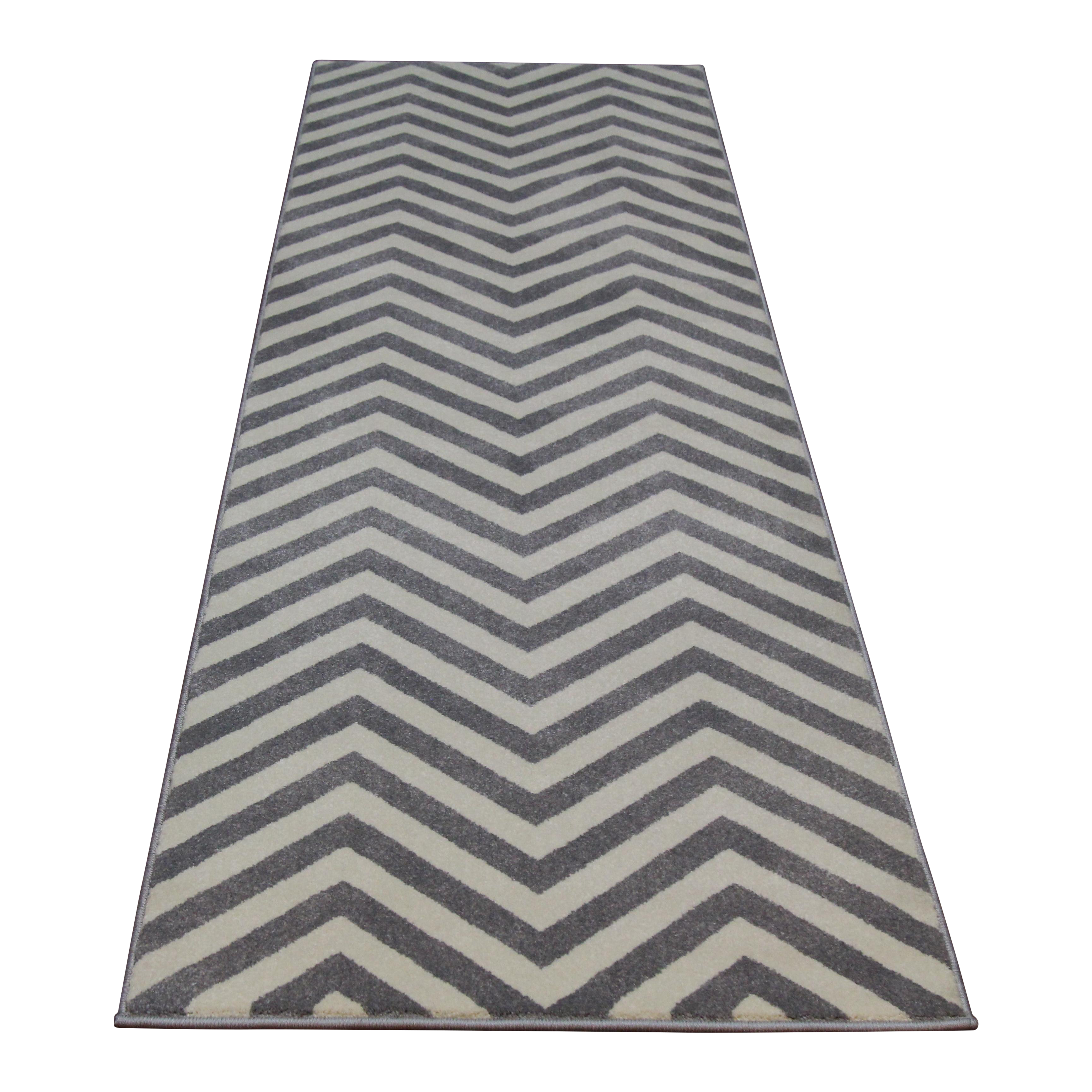 Gray Chevron Rug Runner Rug 2'9" x 10' Chairish
