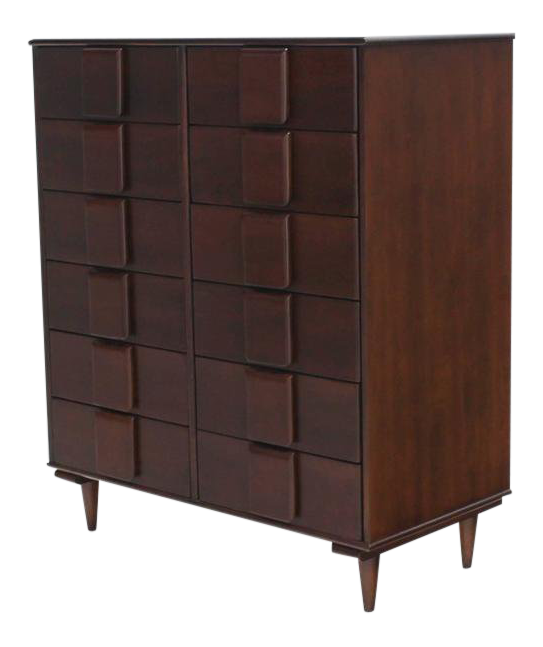 Vintage Mid Century Solid Maple Chest Of Drawers Chairish