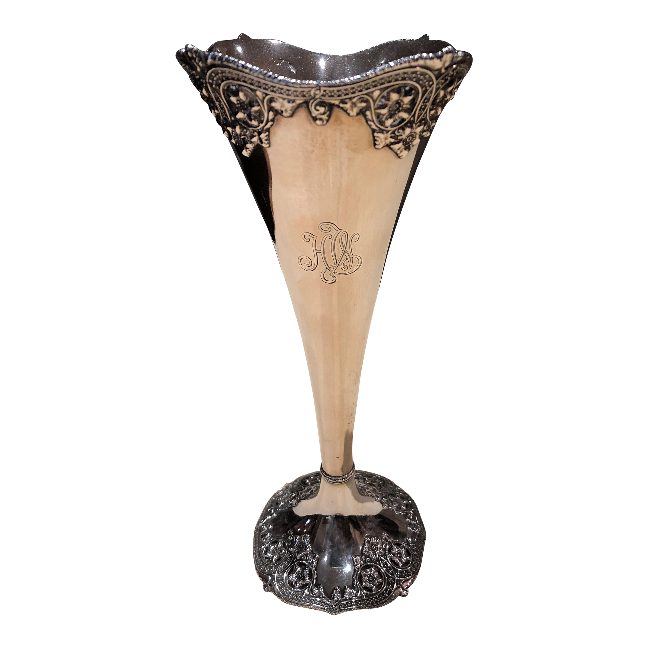 Authentic Tiffany Sterling Silver Trumpet Vase Chairish