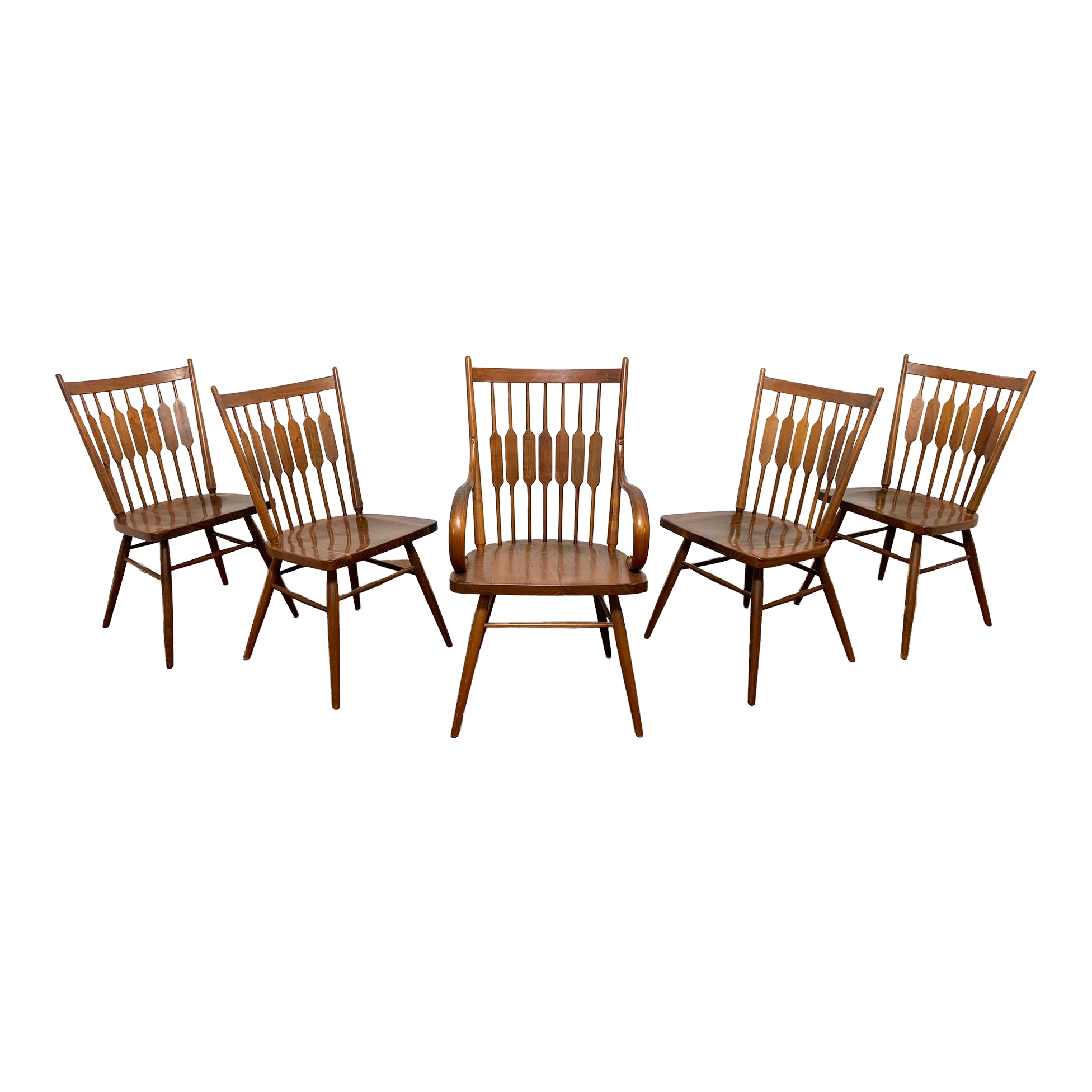 Circa 1960s Kipp Stewart Set of Five Centennial Dining Chairs for Drexel Chairish
