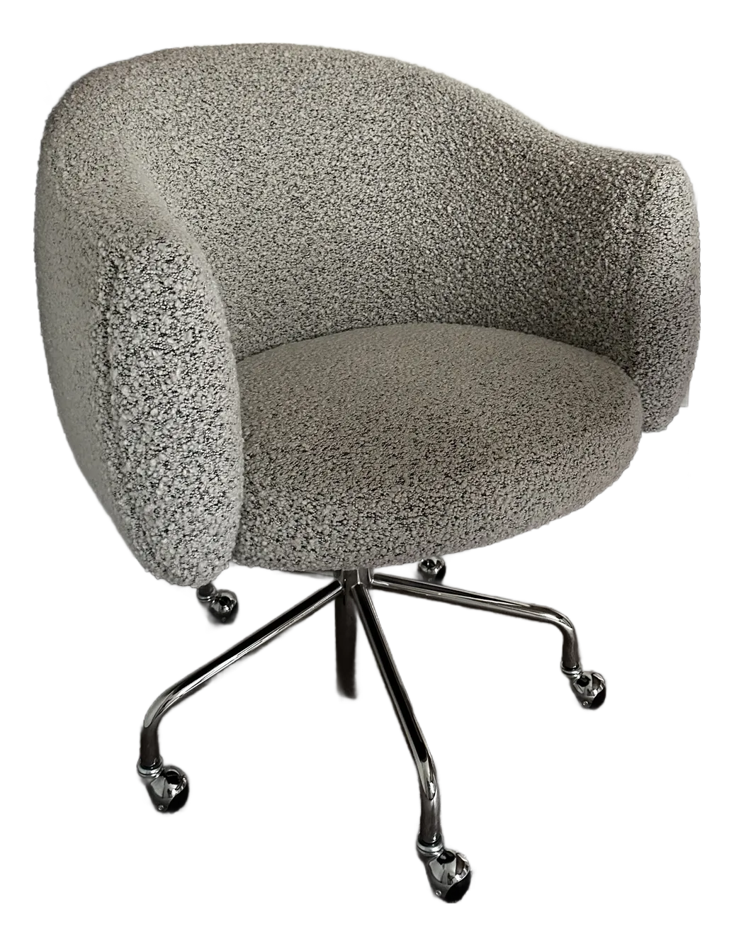 Office Chair Cb2 Swivel CB2 Ellessi Peppered Grey Boucle Swivel