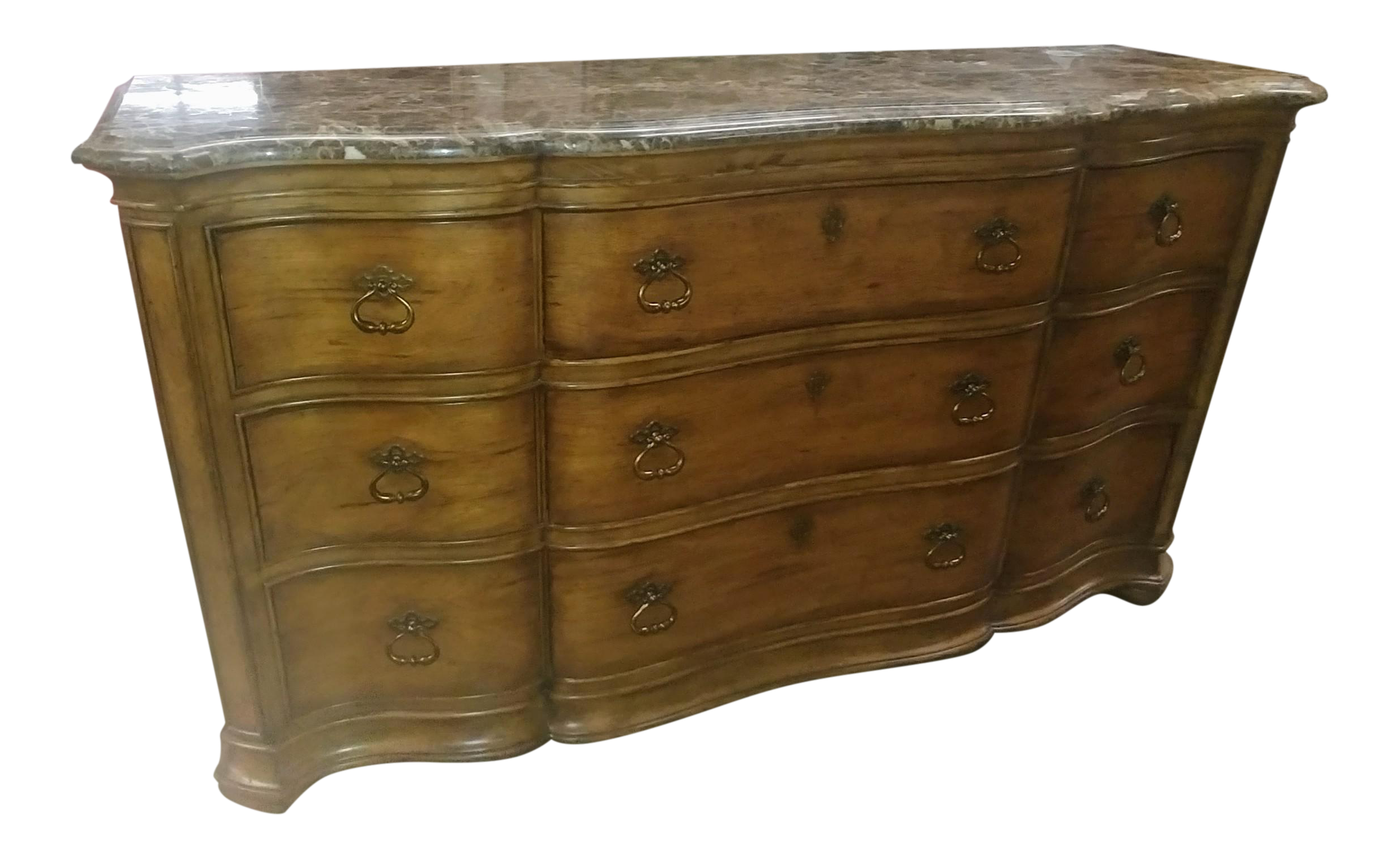 Thomasville Furniture Hills Of Tuscany Light Rustico Marble Top Bedroom Dresser Chairish