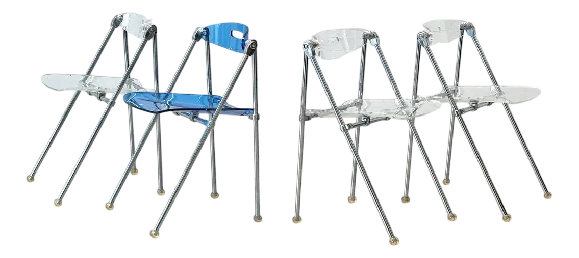 Acrylic Folding Chair by Giancarlo Piretti for Castelli, 1980s