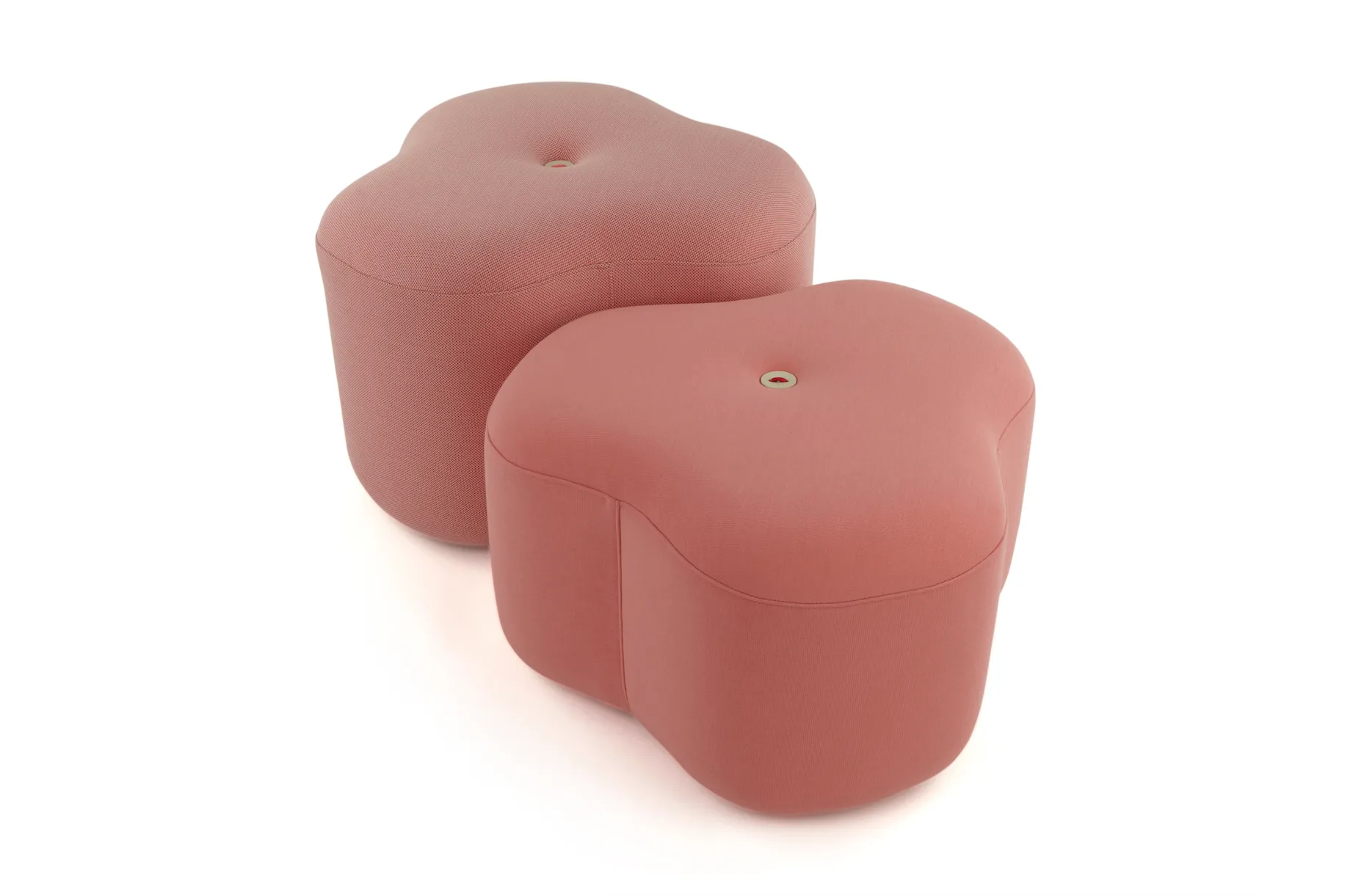 Coral Poppy Bloom Stool by Nicolette de Waart