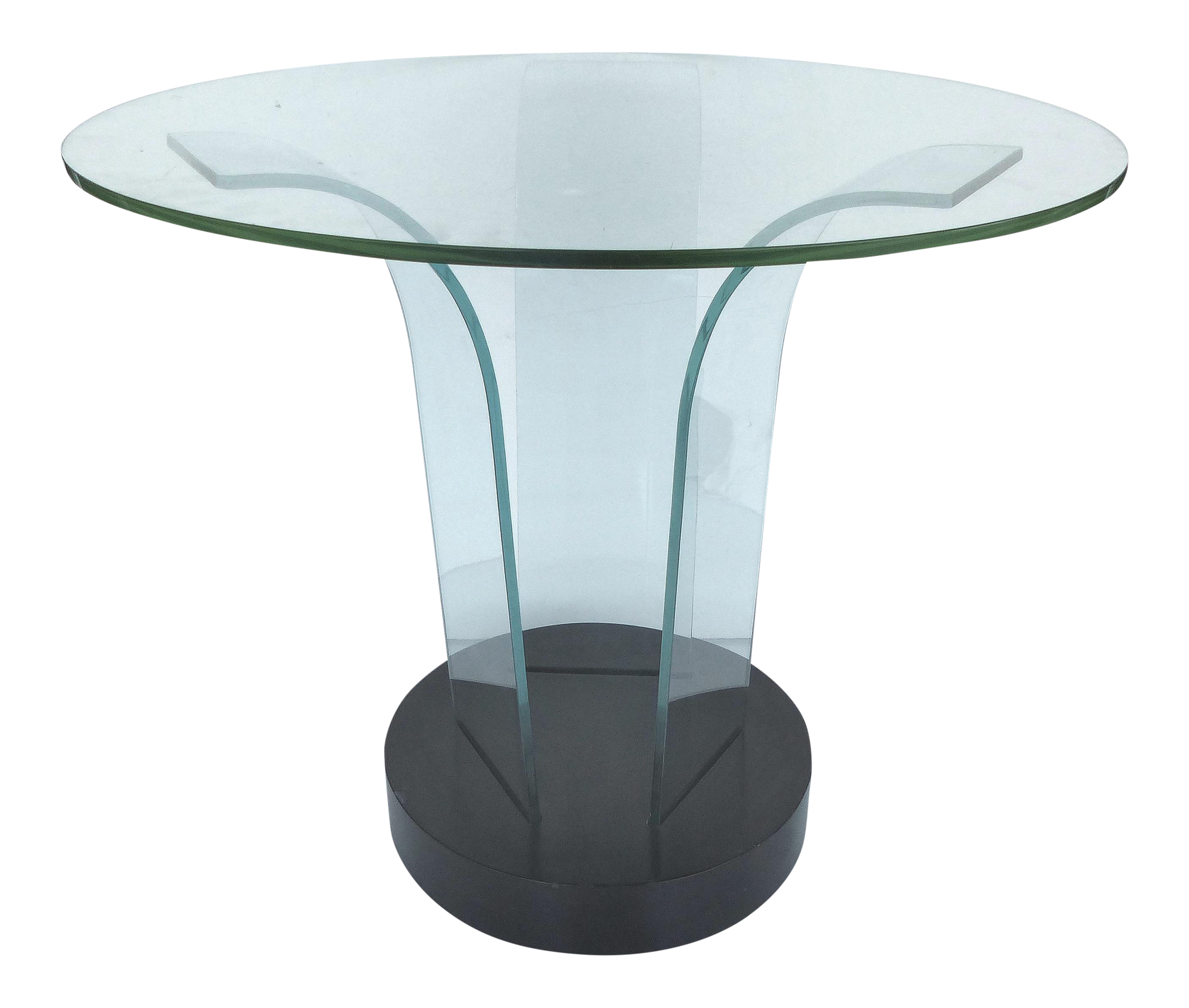 MidCentury Modern Modernage Bent Glass Side Table Chairish