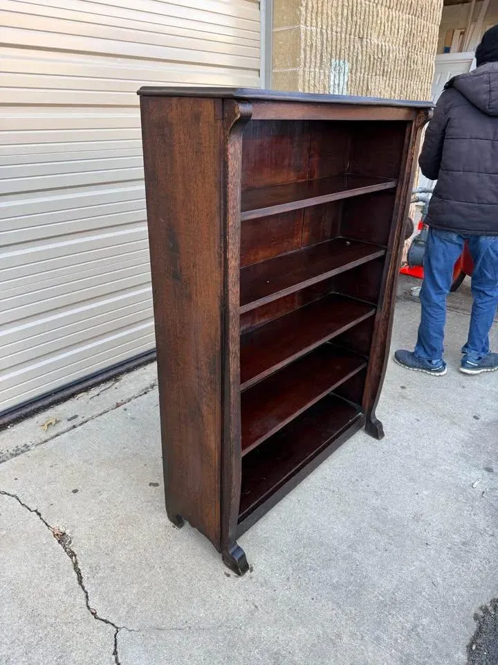 Early 20 Century Antique Early American Style Open Bookcase