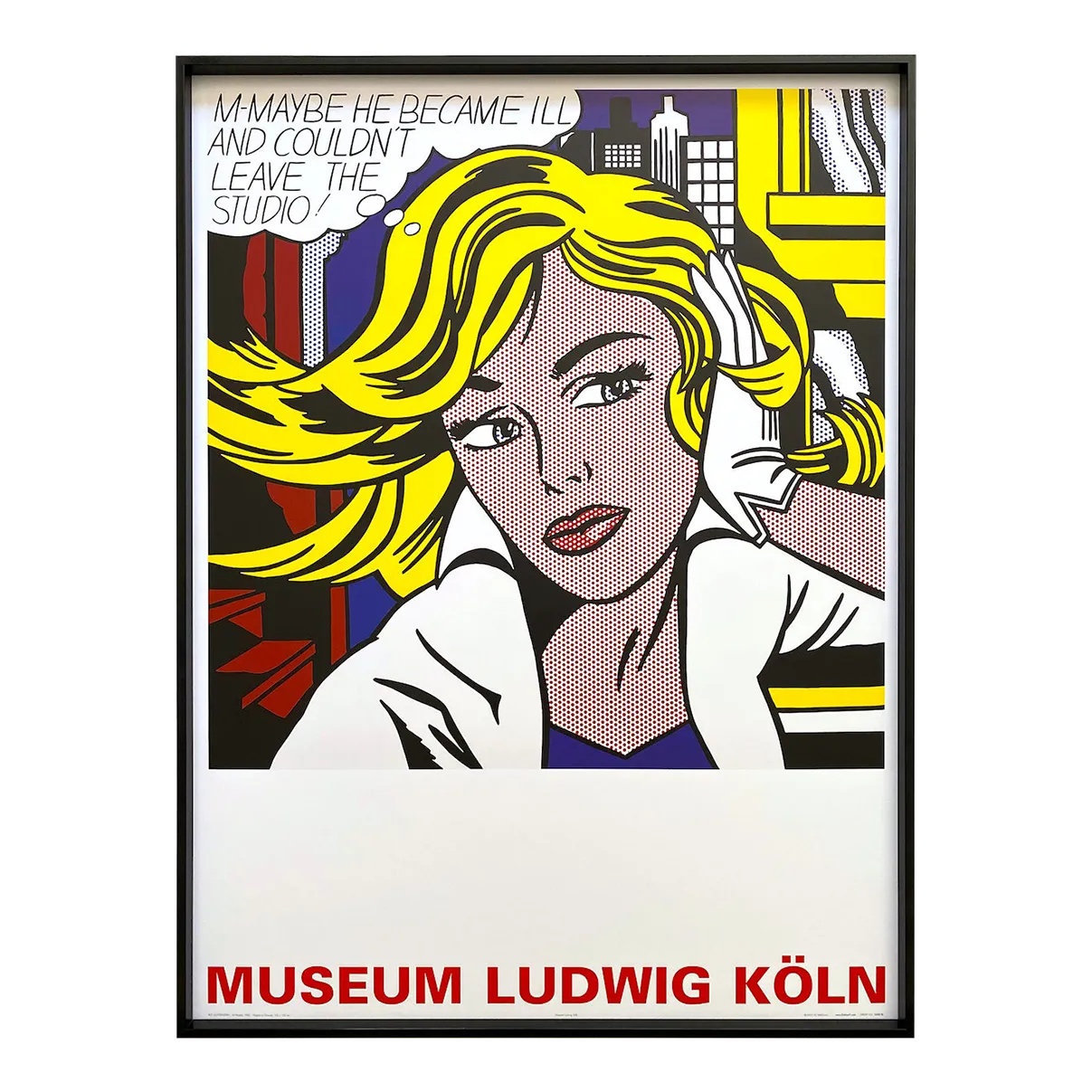 Roy Lichtenstein Fine Art Lithograph Print Framed Pop Art