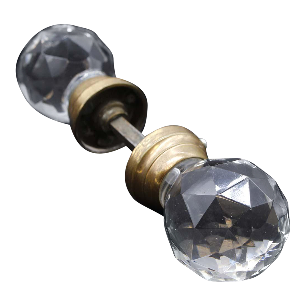 Antique Pair of Cut Collectors Glass Faceted Doorknobs Chairish