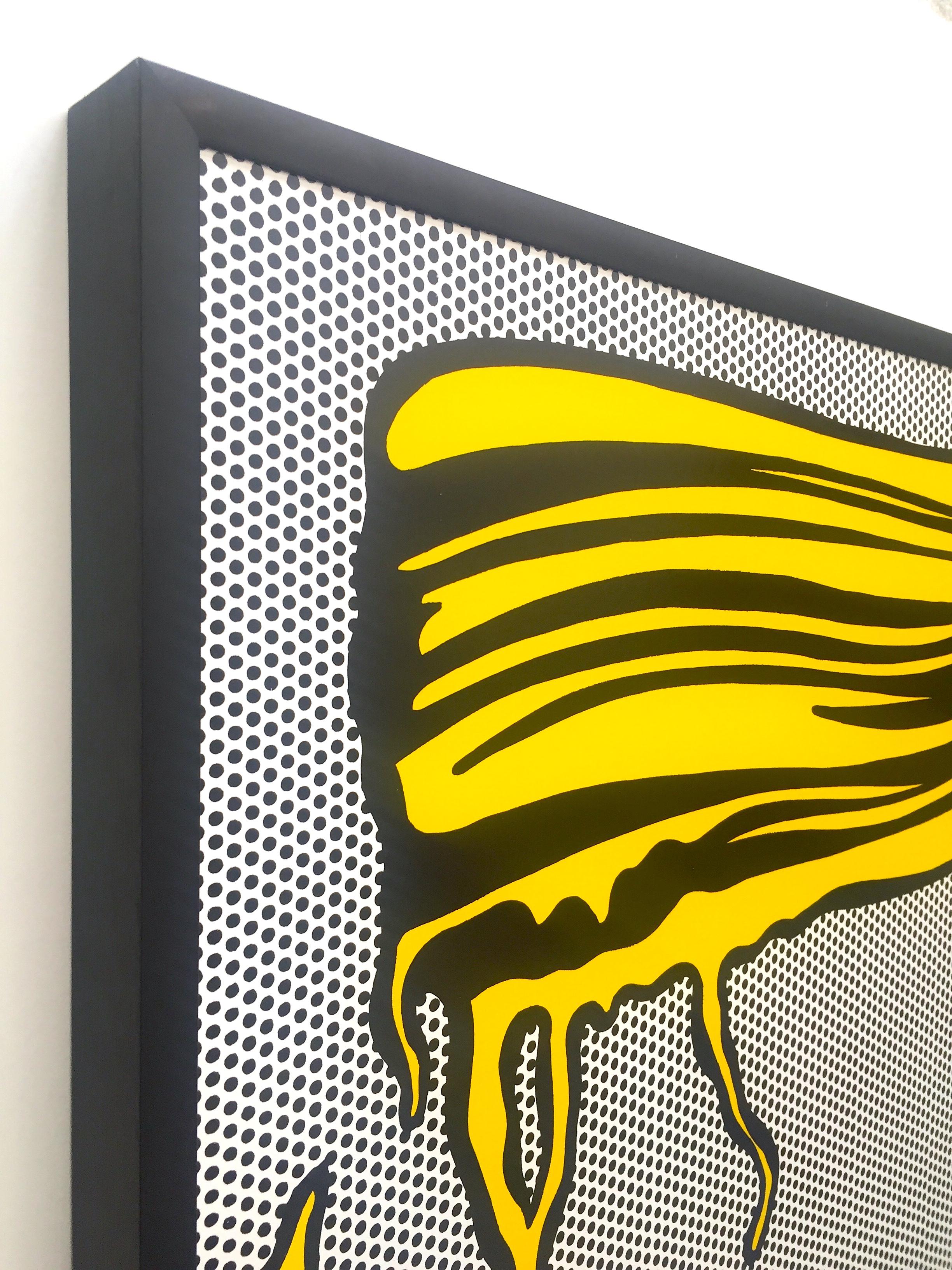 Roy Lichtenstein Vintage 1990 Silkscreen Print Large Framed