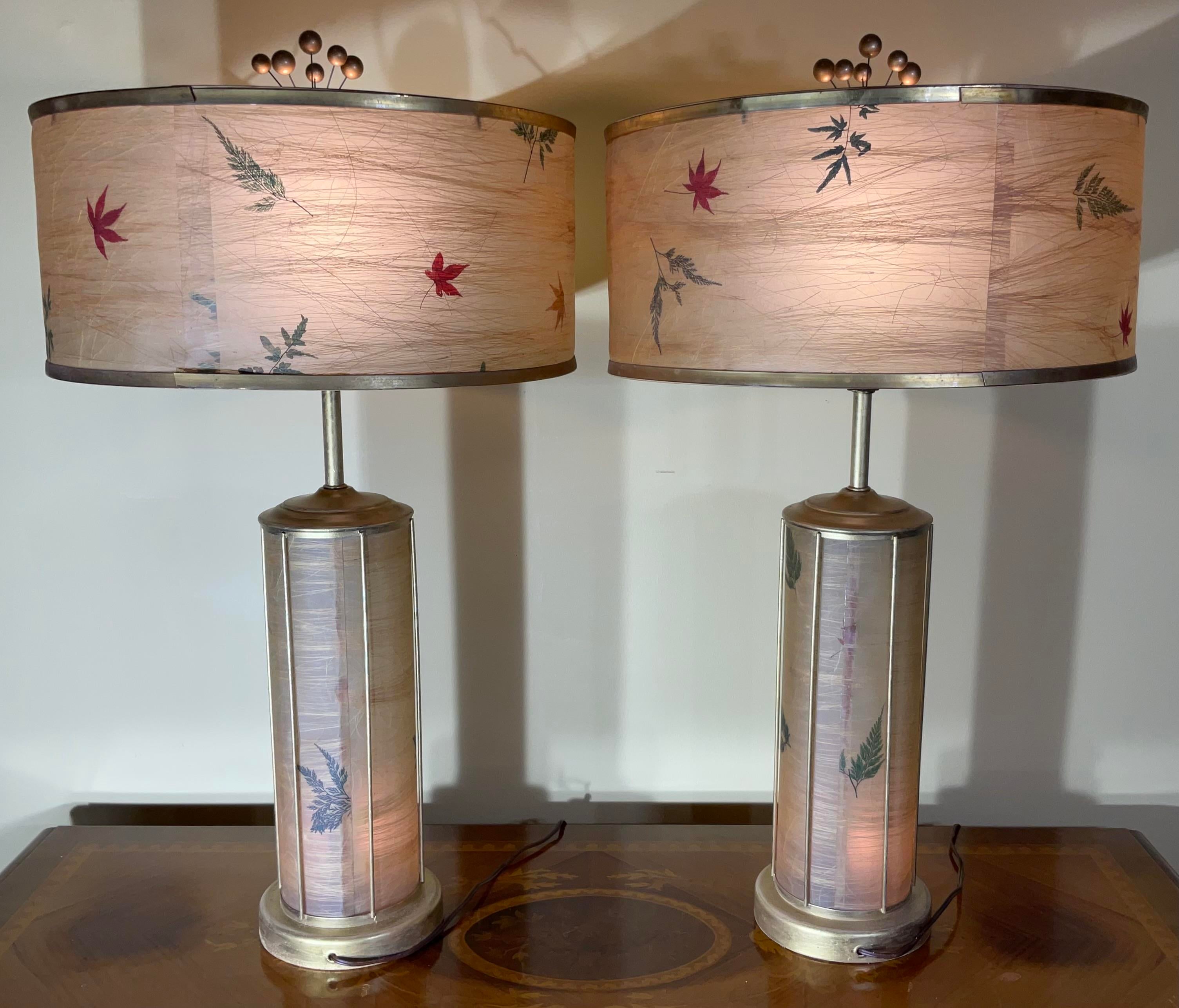 Funky Pair of Mid-Century Modern Asian-Inspired Table Lamps - Unique Design, image size:3009x2572