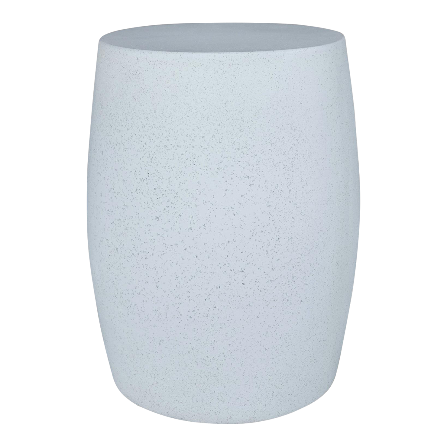 Cast Resin 'Barrel' Table, White Stone Finish by Zachary A. Design