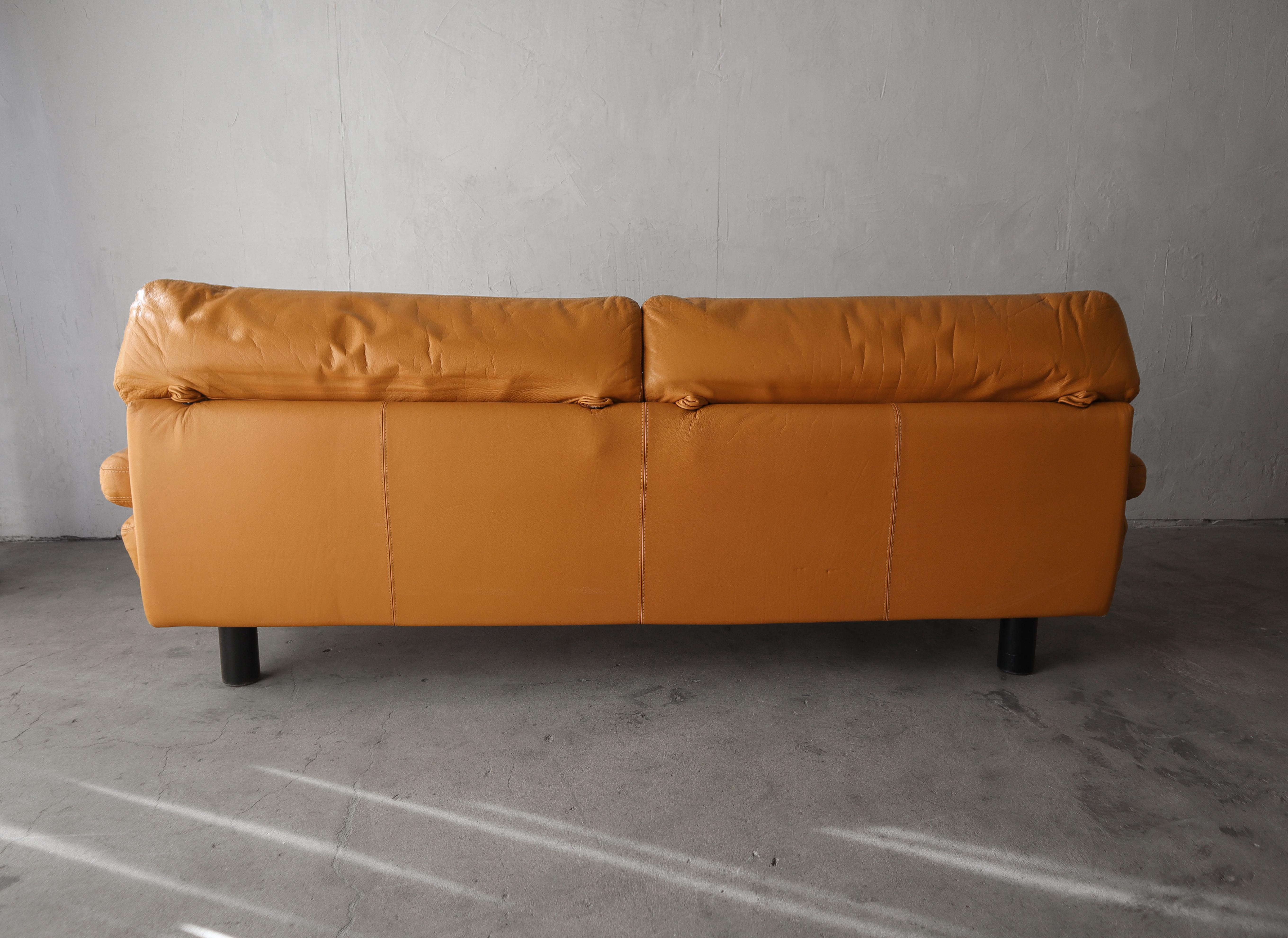 Post Modern Italian Leather Alanda Sofa by Paolo Piva for B&b