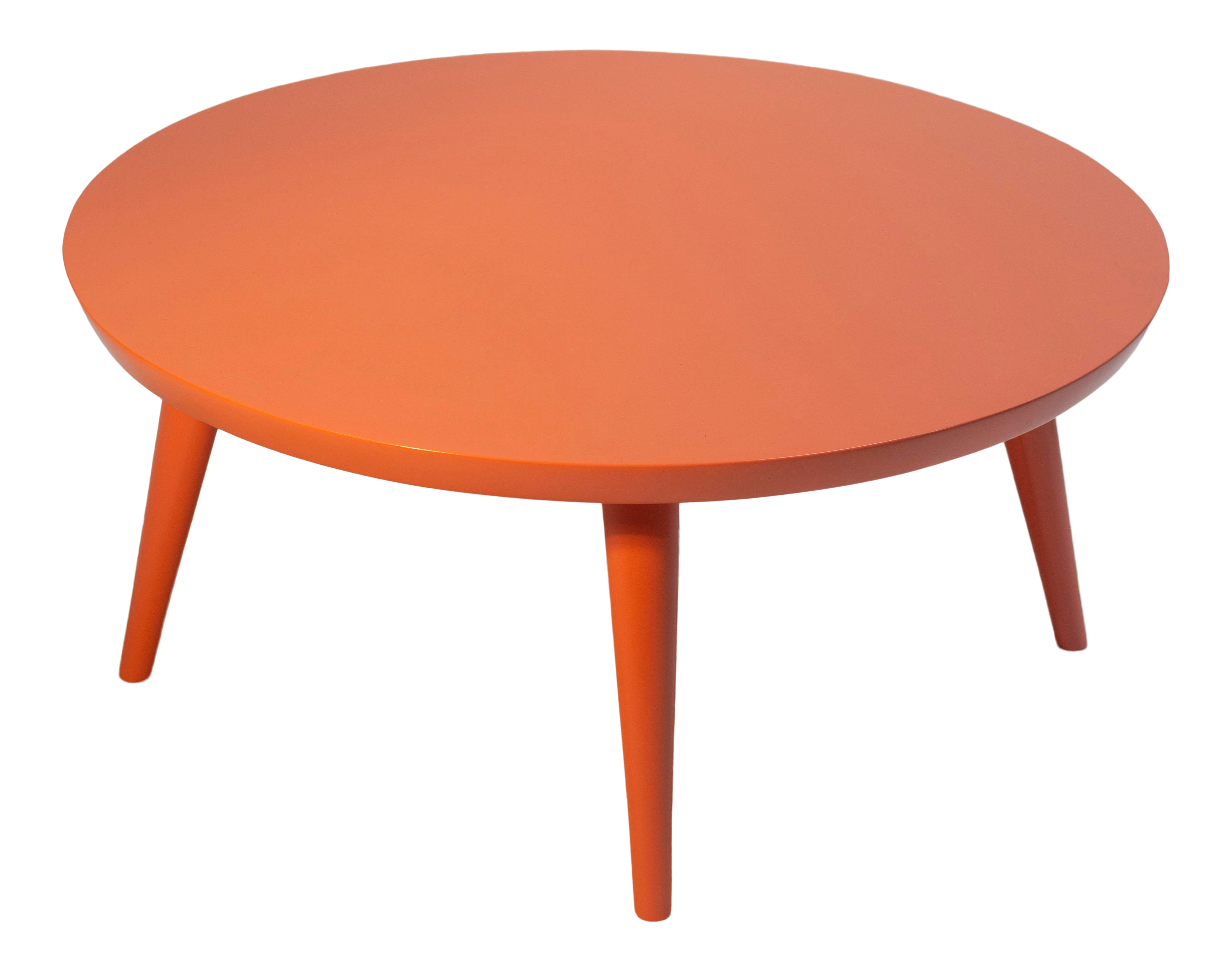 Russell Wright For Conant Ball Coffee Table In Coral Lacquer Chairish