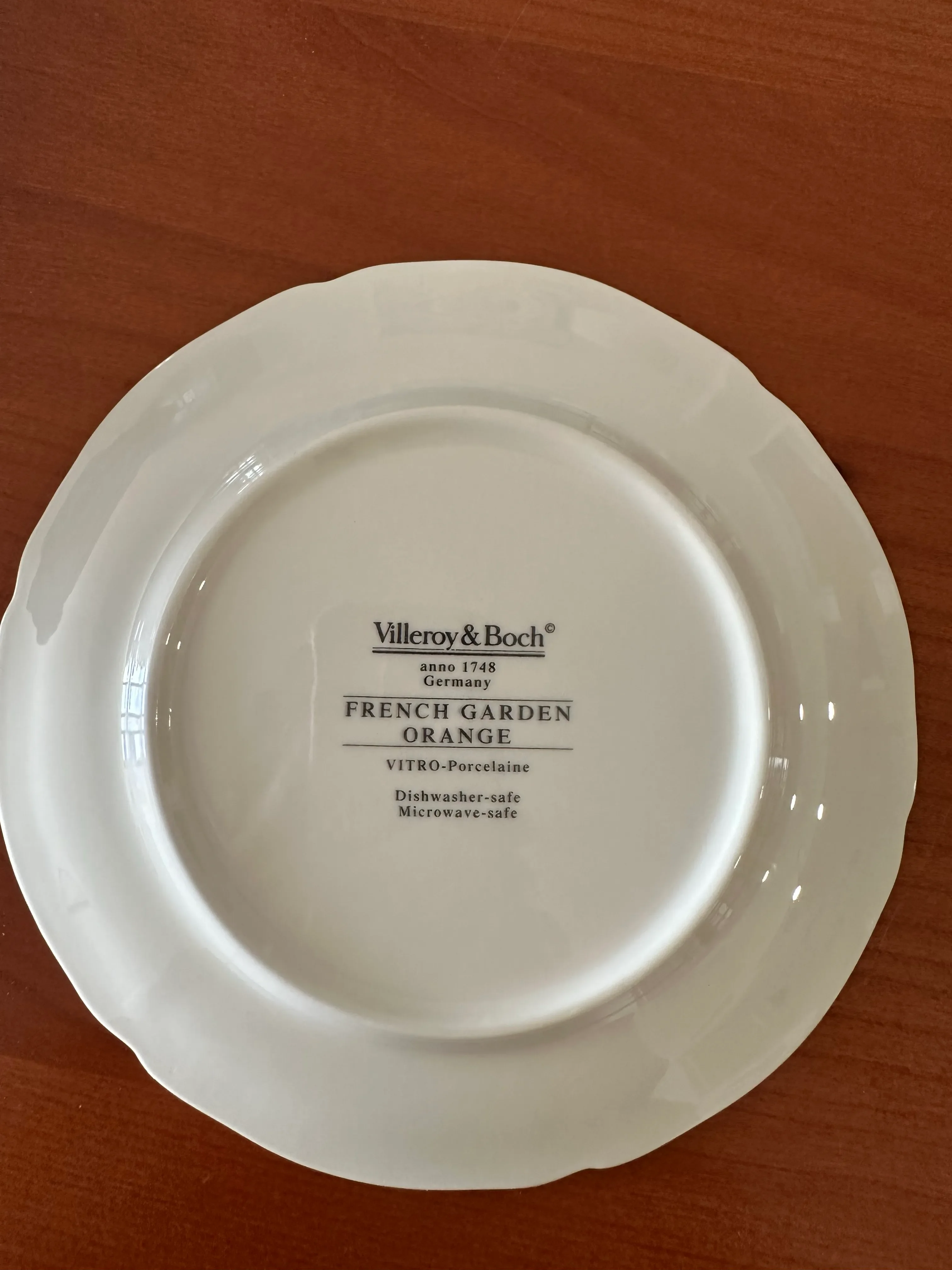 1990s Villeroy and Boch “French Garden Orange” Bread and Breakfast