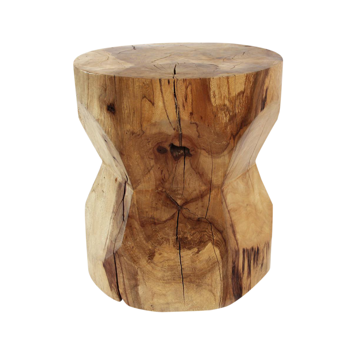 Hexagon Wood Block Table Chairish