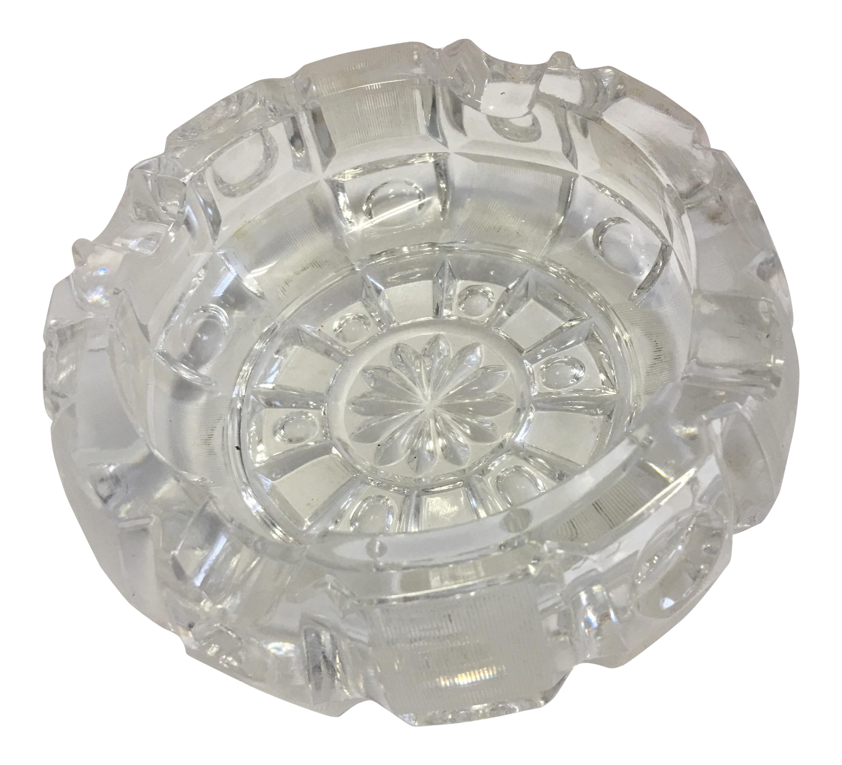 Vintage Cut Glass Crystal Ashtray Chairish
