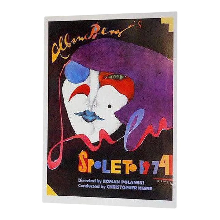 Vintage Signed 20th Century Richard Lindner "Spoleto" Poster Lithograph