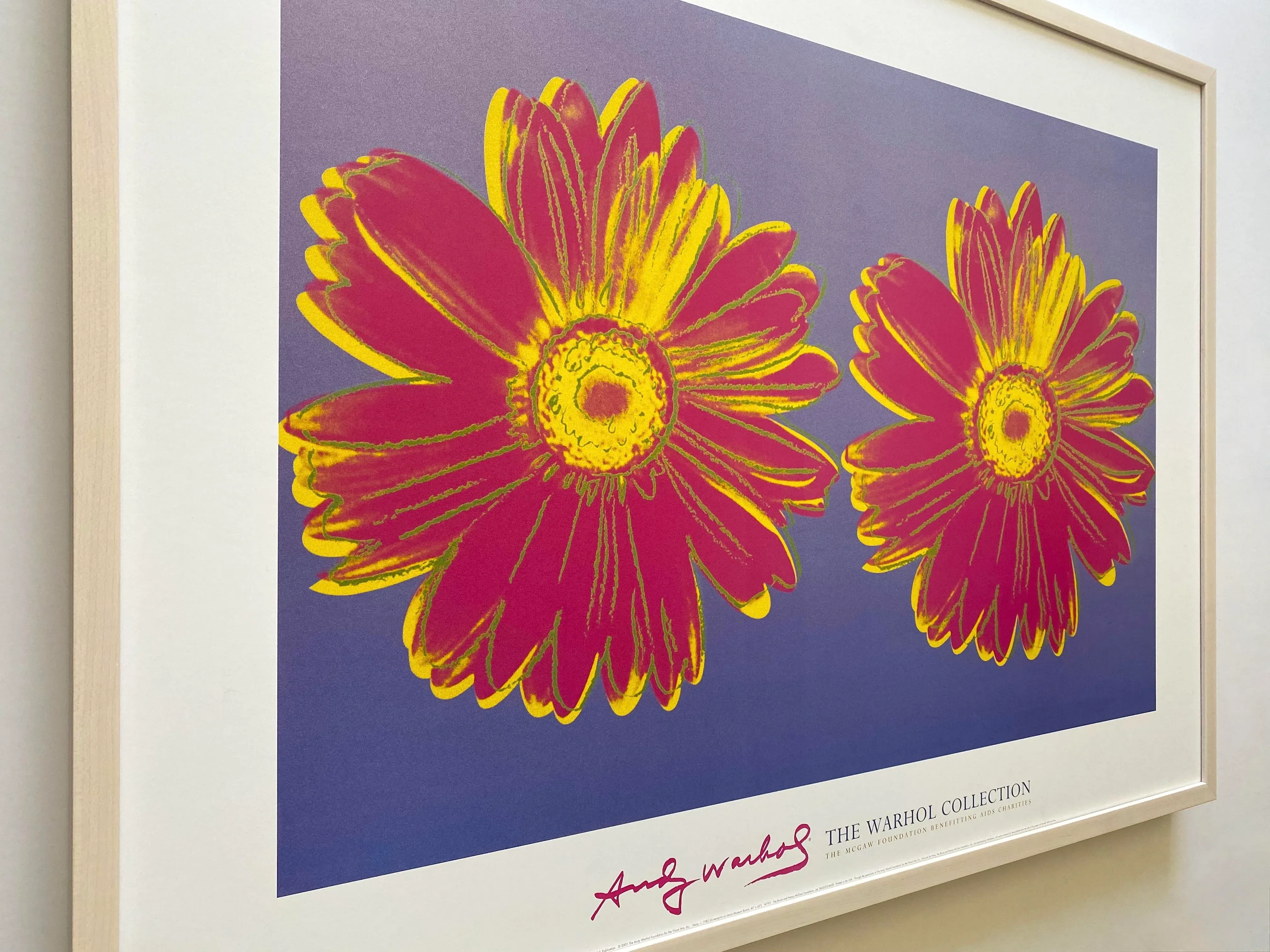 Andy Warhol Foundation Vintage Offset Lithograph Print Framed