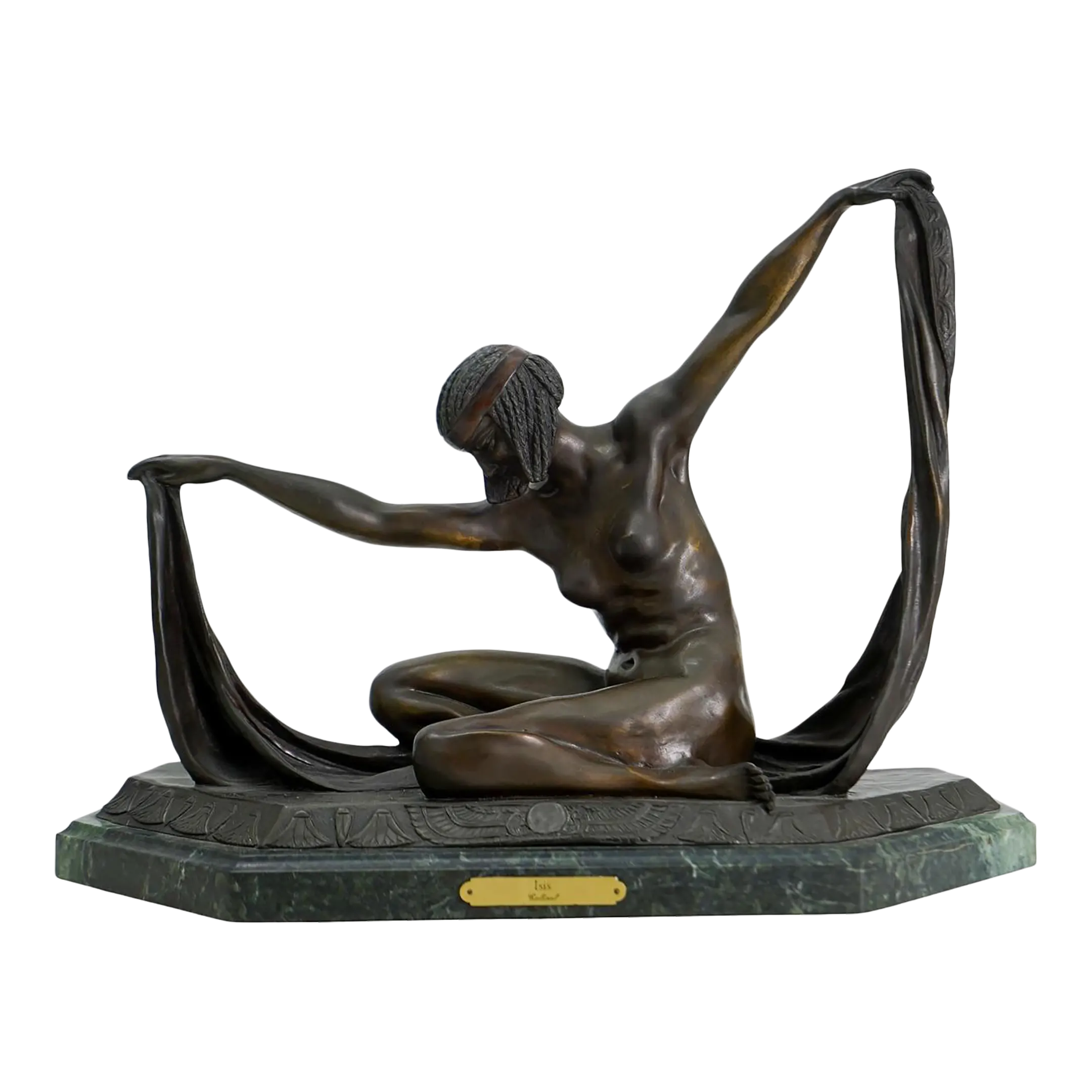 1930s Claire Jeanne Roberte Colinet Bronze Isis Sculpture | Chairish