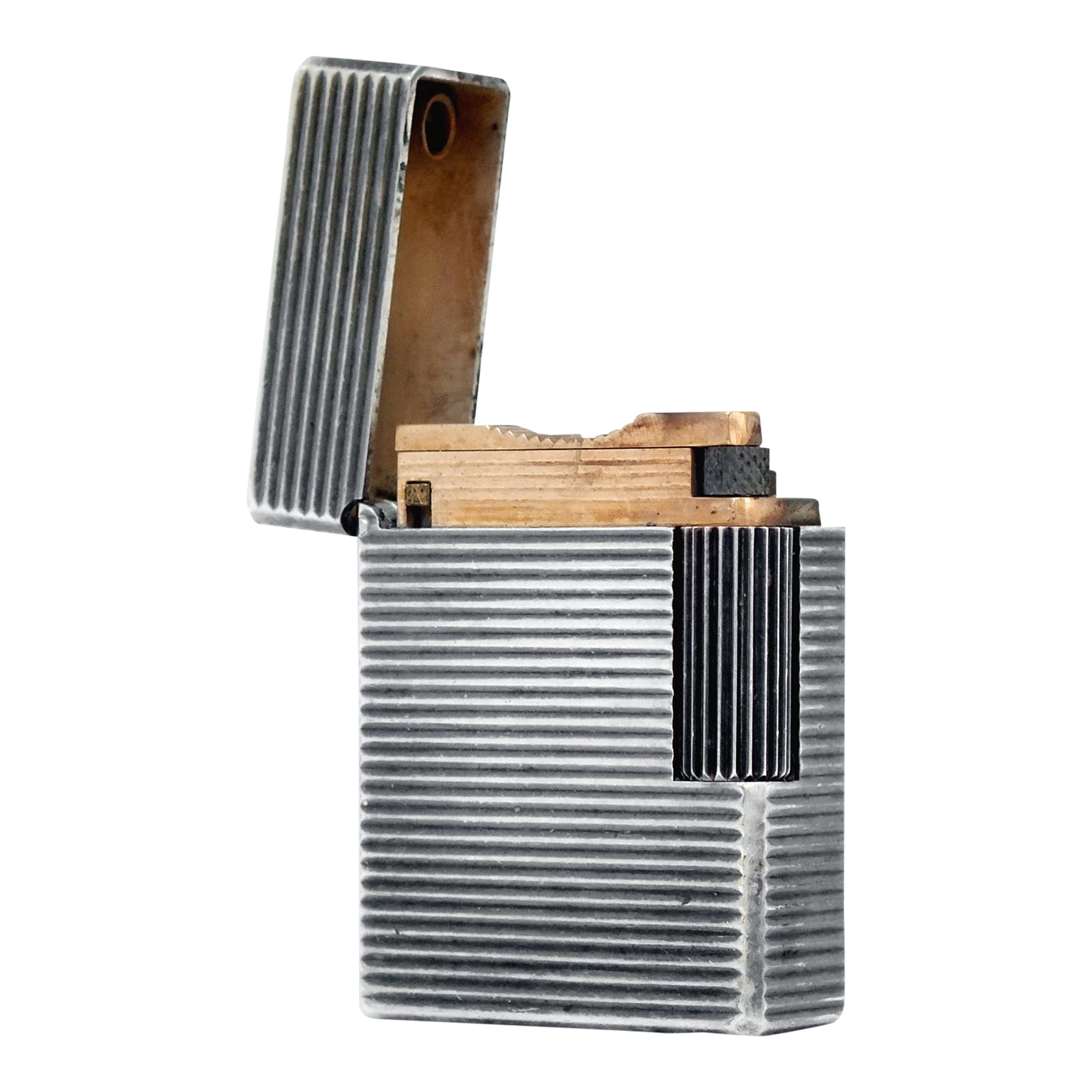 1960s ST Dupont Lighter Silver Design Horizontal Chairish