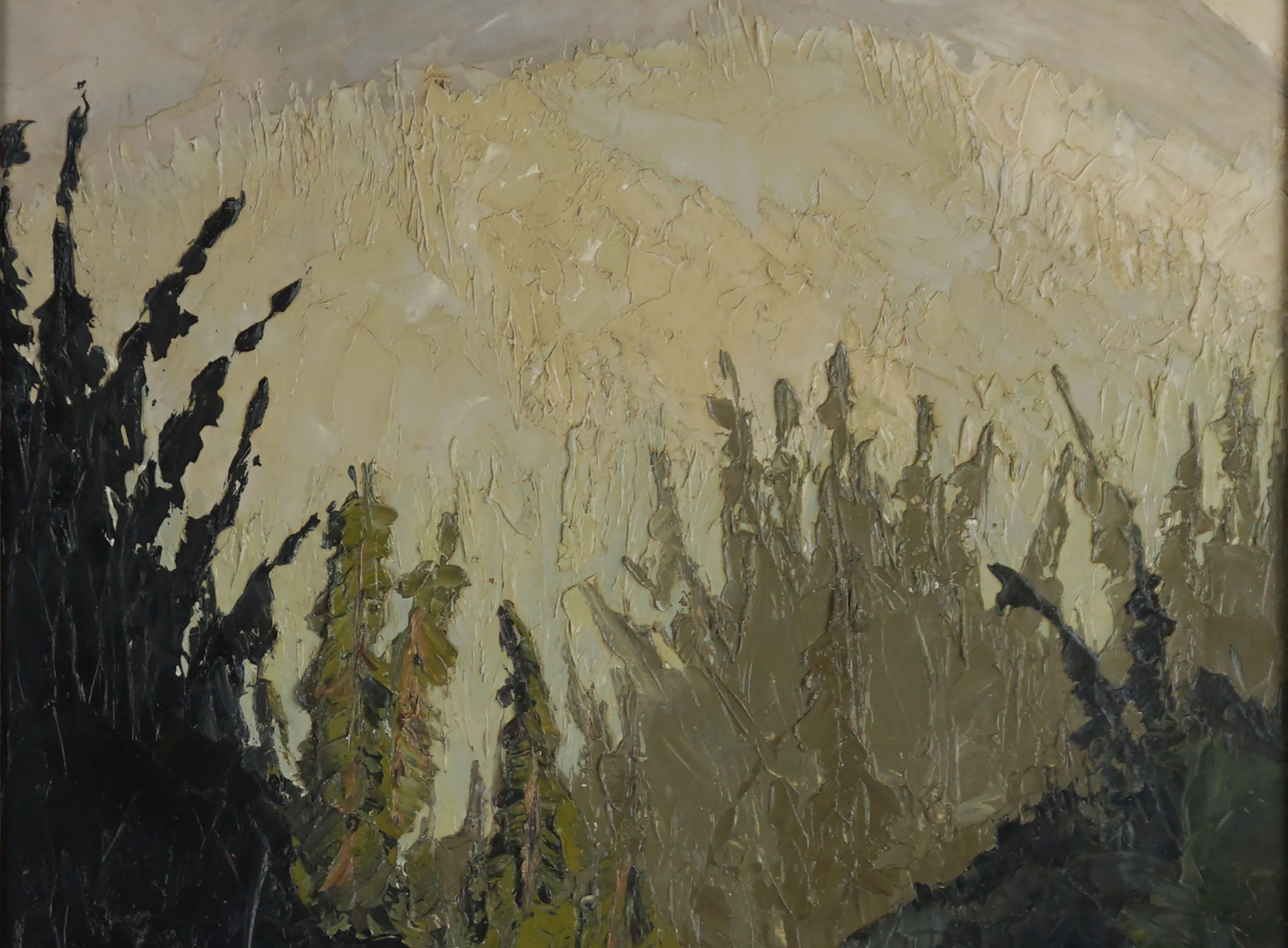 Mid Century Sierra Mountains Double Sided Landscape - (W