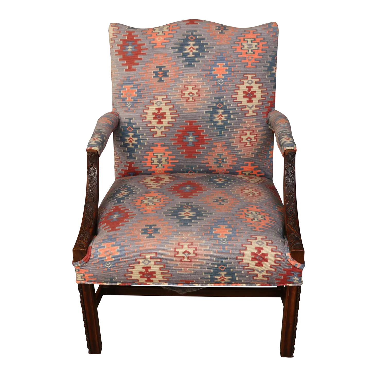 Delano Chair in Kilim Gypsy, Bright Kilim-Print Chair