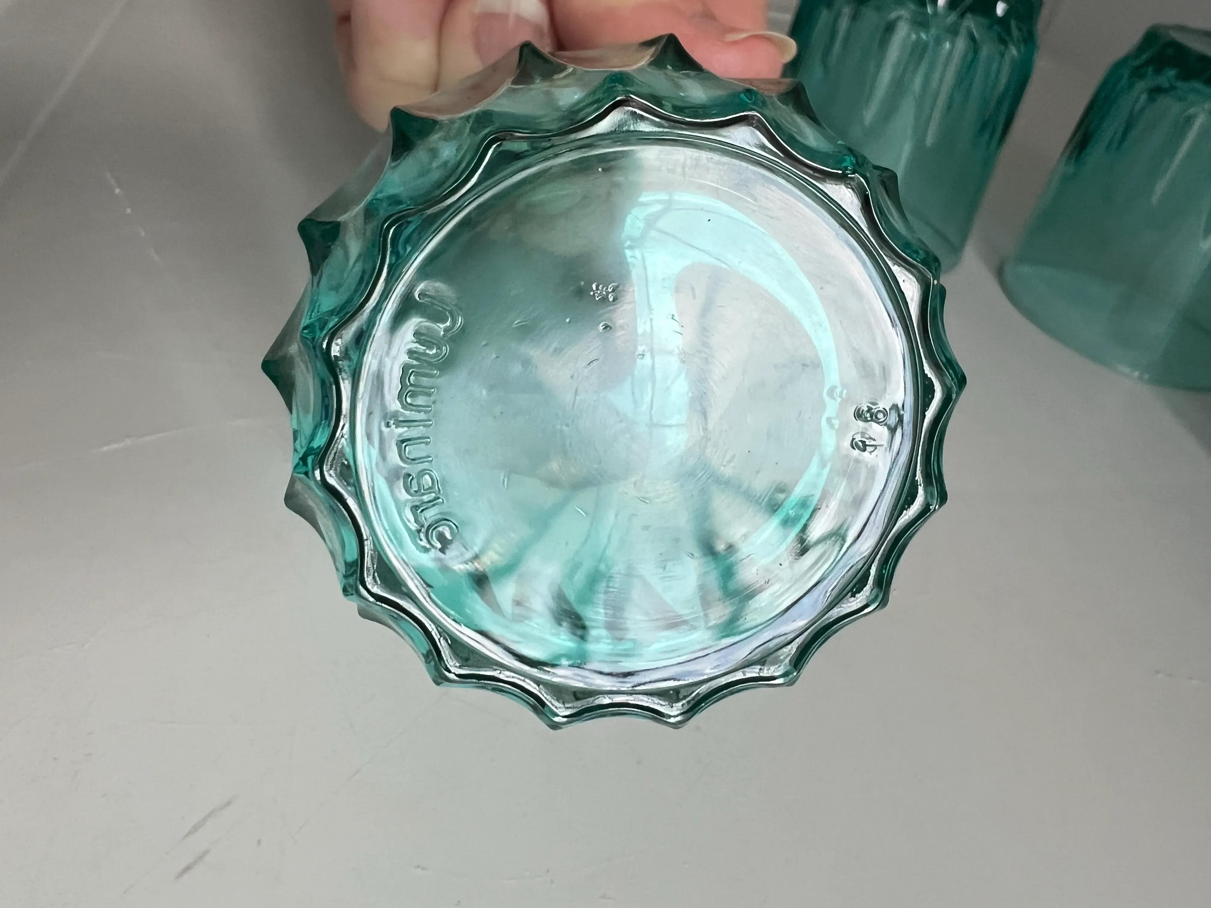 Vintage Teal Luminarc Glasses France- Set of 4