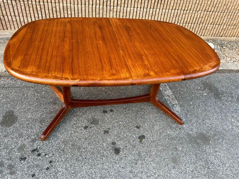 Large Teak Dining Table, Denmark, 1960s | Chairish
