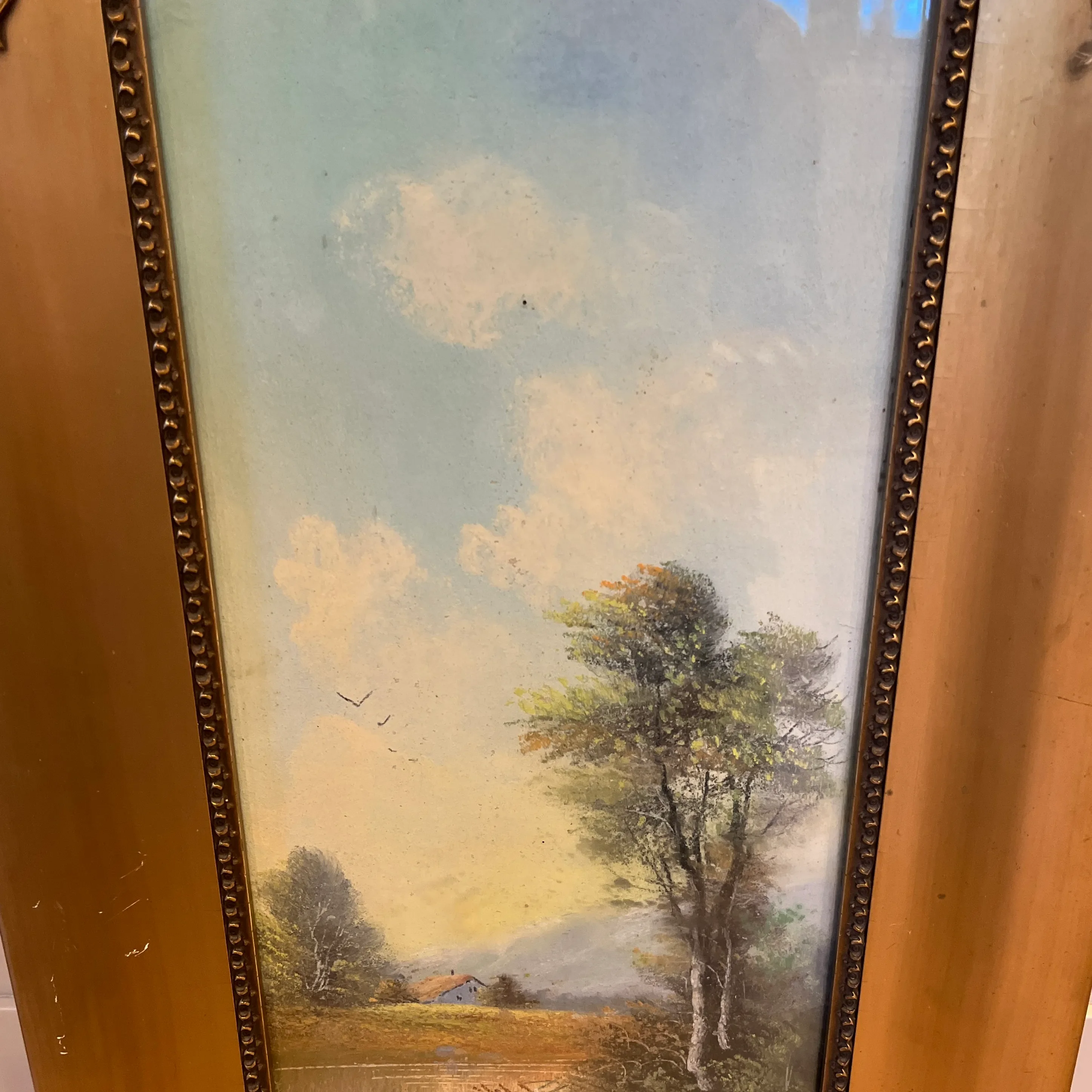 Charcoal Pastel Landscape Drawing Painting