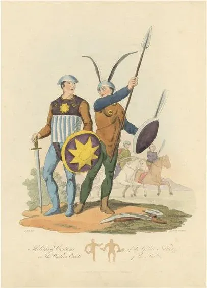Military Costume of the Gothic Nations on the Western Coasts of the Baltic, 1815