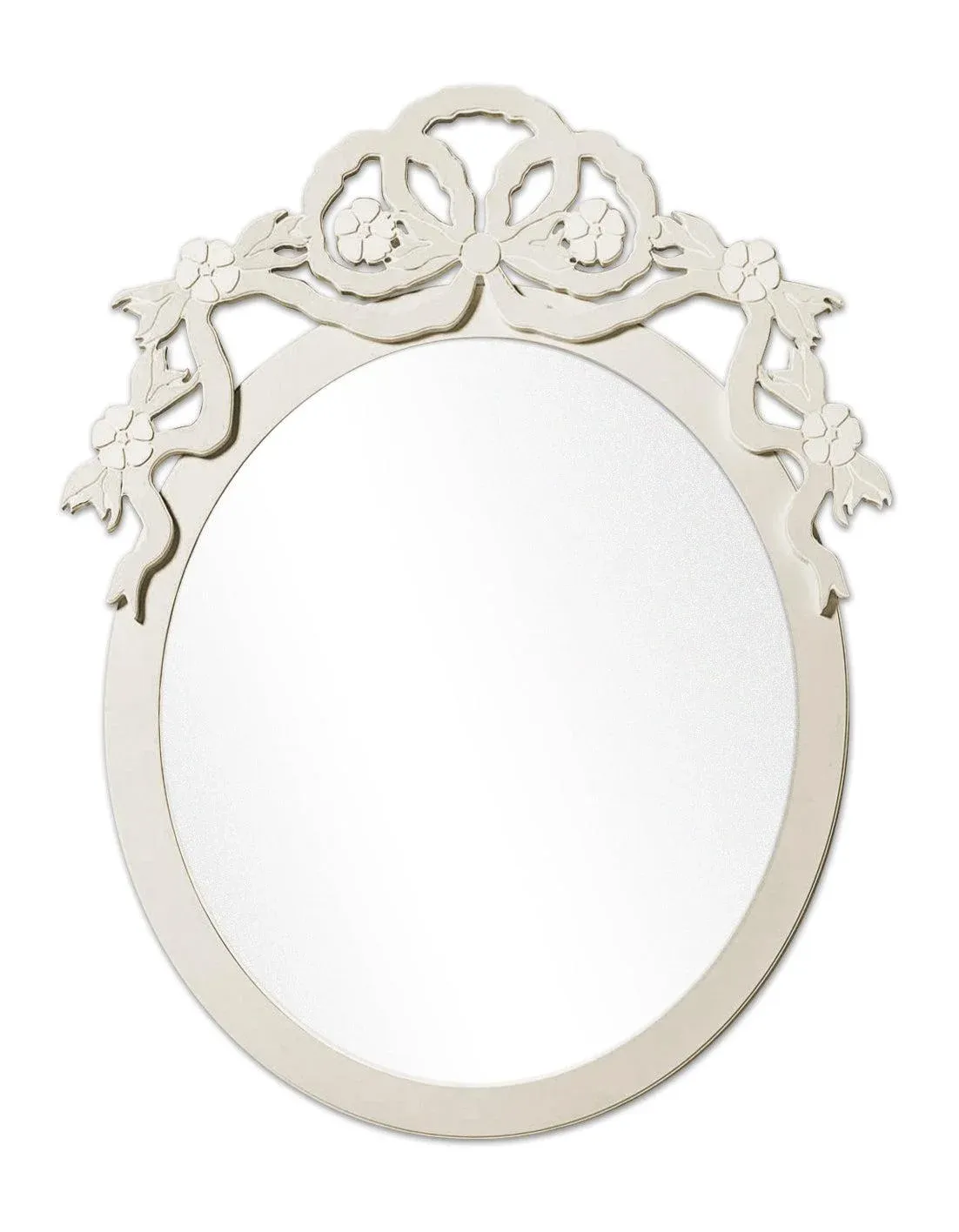 Fleur Home Garden District Thalia Oval Mirror in White Dove, 40x53 |  Chairish, image size:1102x1416