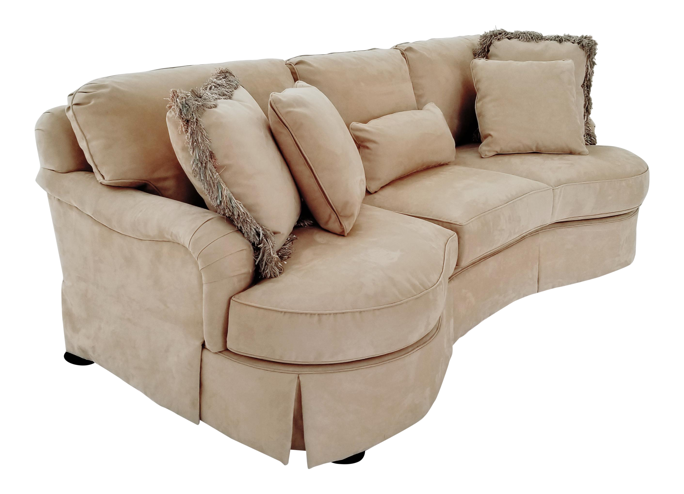 Modern Lexington Furniture Kidney Shaped Micro Suede Sofa Chairish