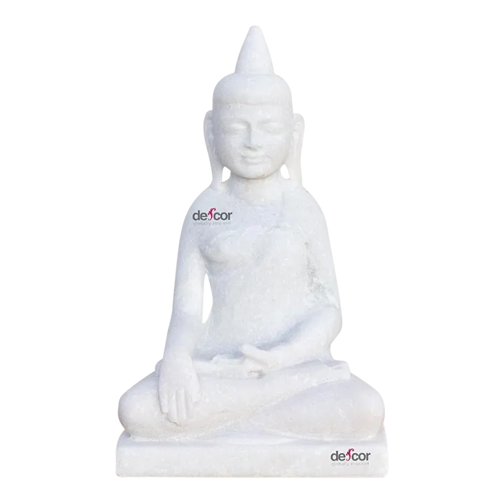 Shan Style Burmese White Buddha Chairish