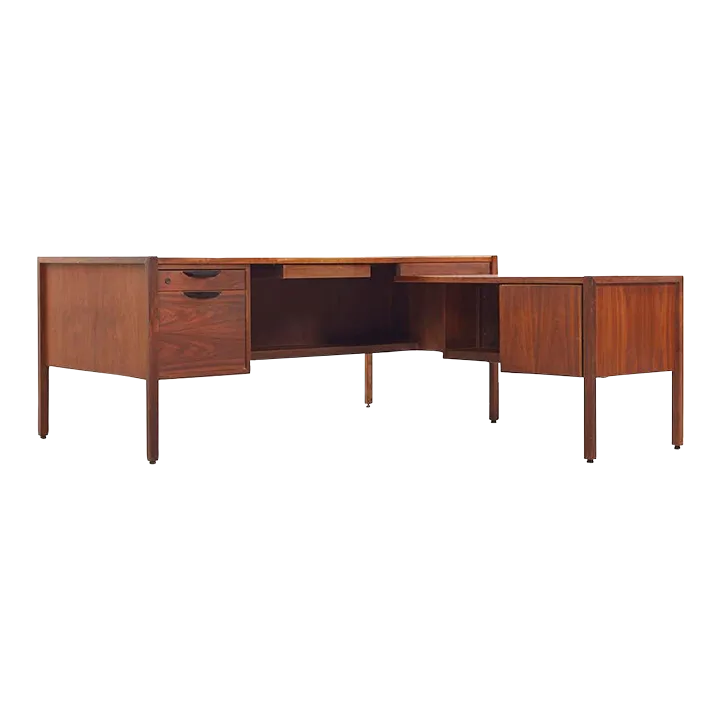 Jens Risom Mid Century Corner Desk Chairish