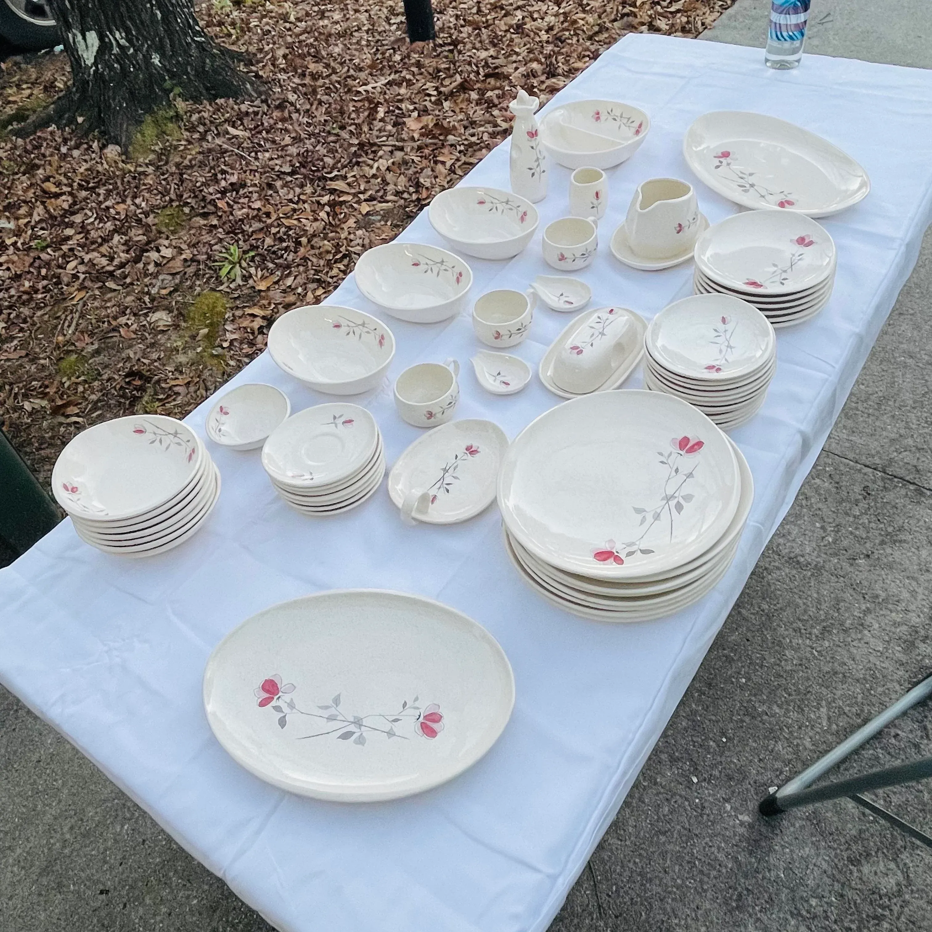 1950s Mid-Century Modern Franciscan Ware Duet China Set- 59 Pieces