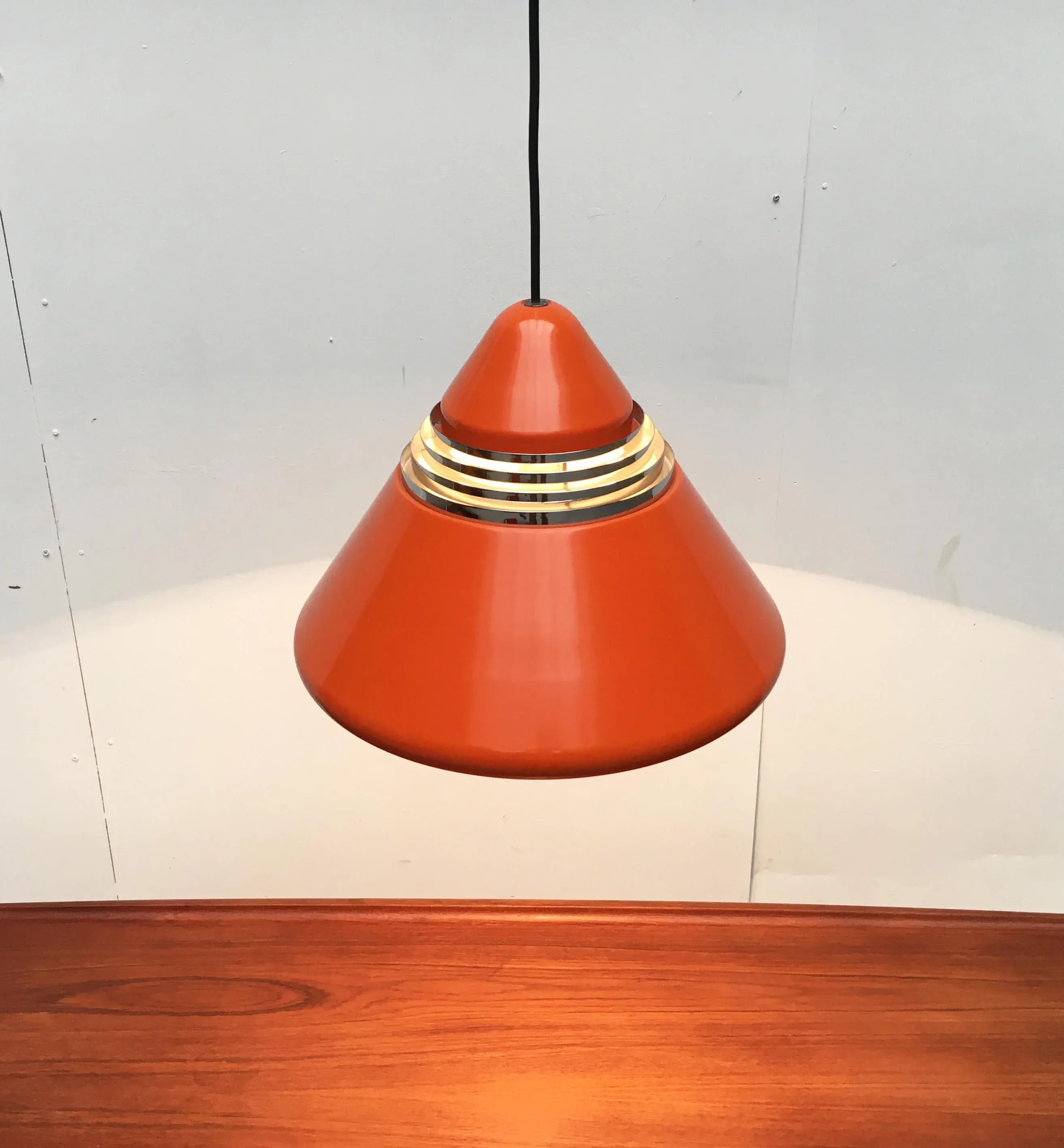 Vintage German Space Age Model 5535 Pendant Lamp by Alfred Kalthoff for Staff