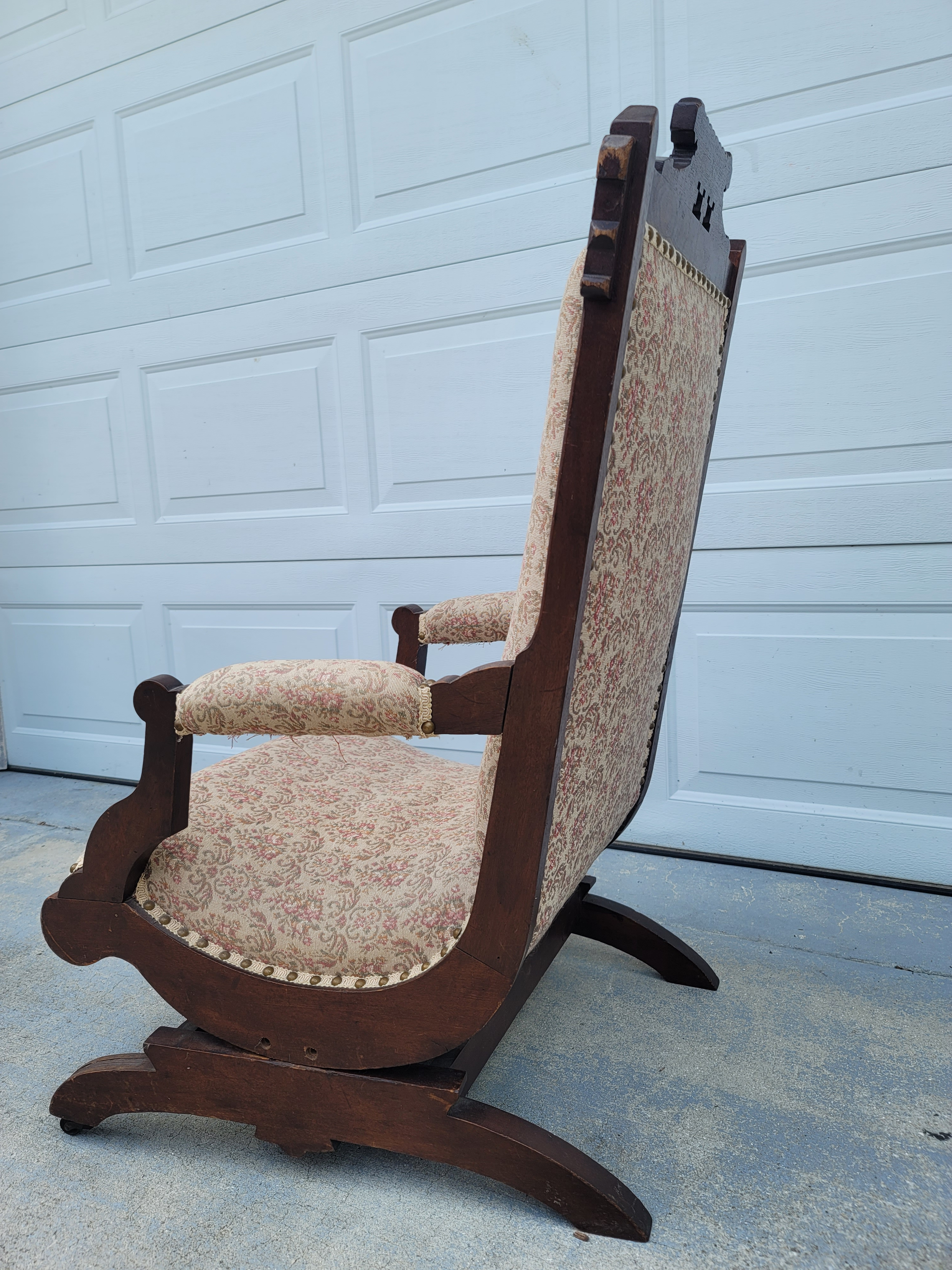 Wooden Rocking How To Reupholster A Platform Rocking Chair Oak