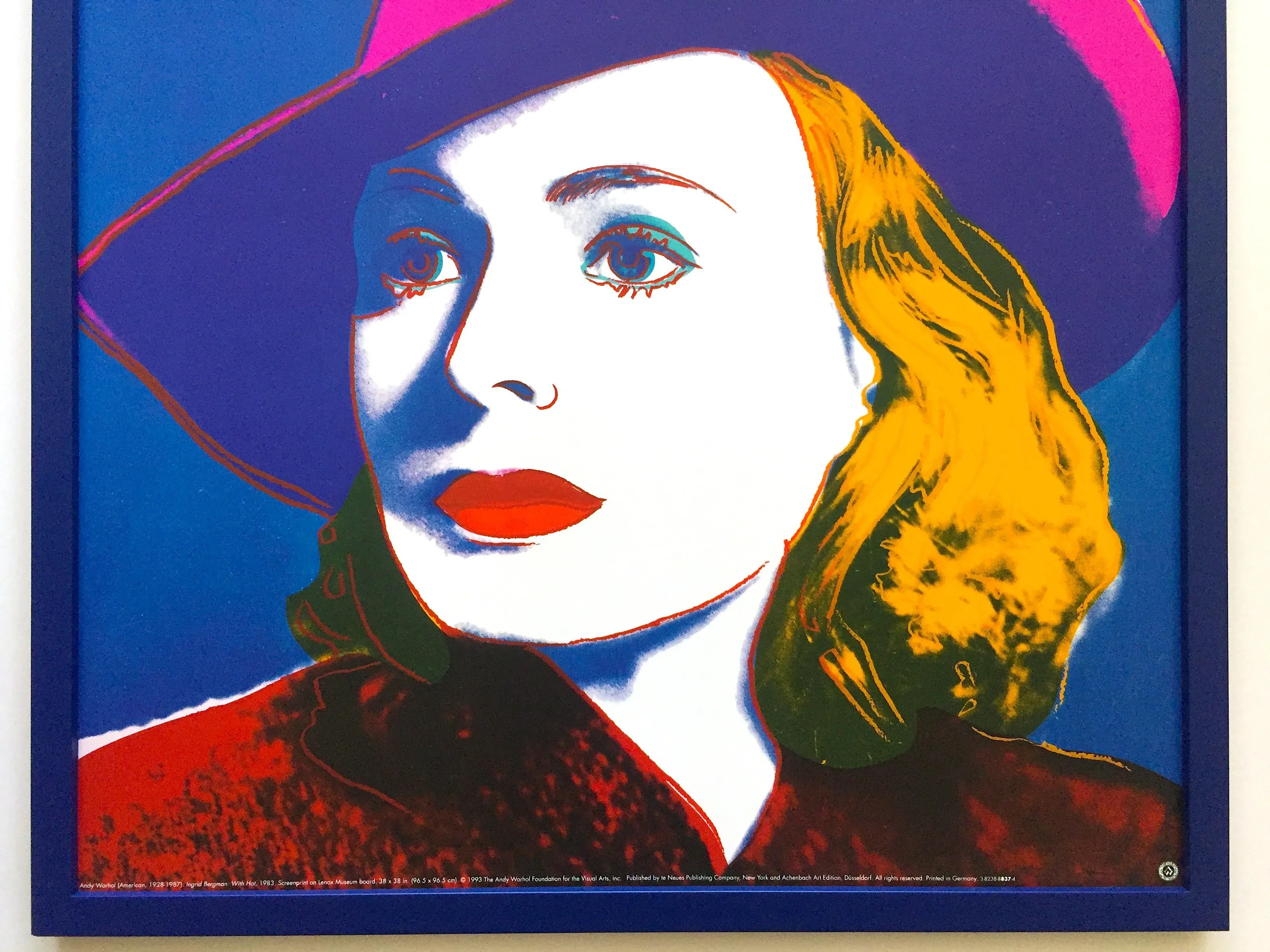 Andy Warhol Foundation Vintage 1993 Lithograph Print Framed Pop