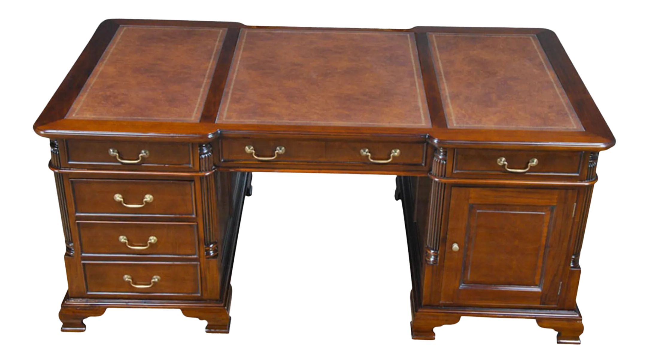 Traditional Mahogany Partners Desk Chairish