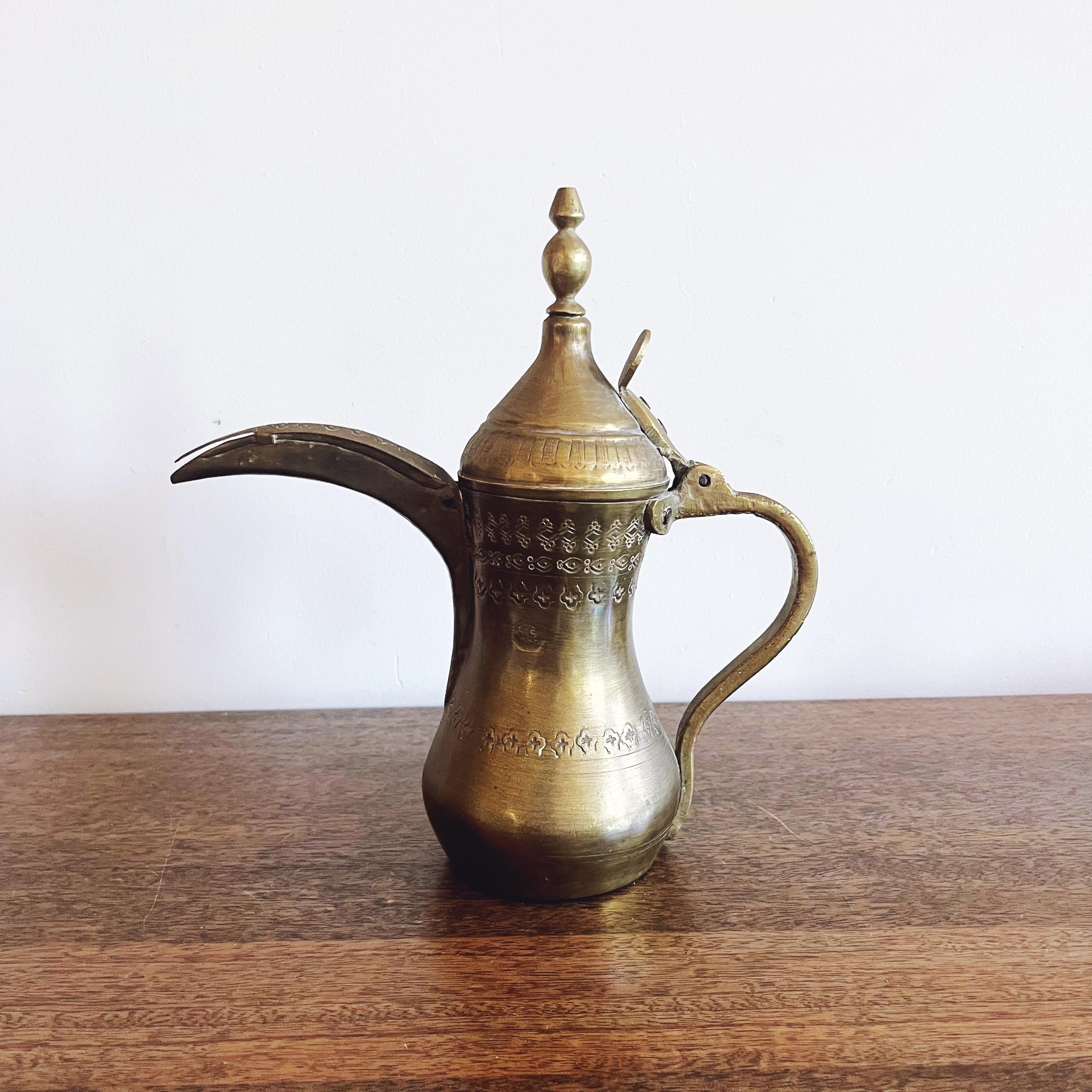 Antique Dallah Arabic Middle Eastern Coffee Pot For Sale at