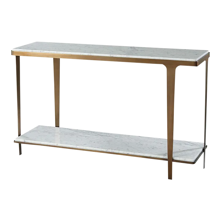 Art Deco Style White Marble Top Console Chairish