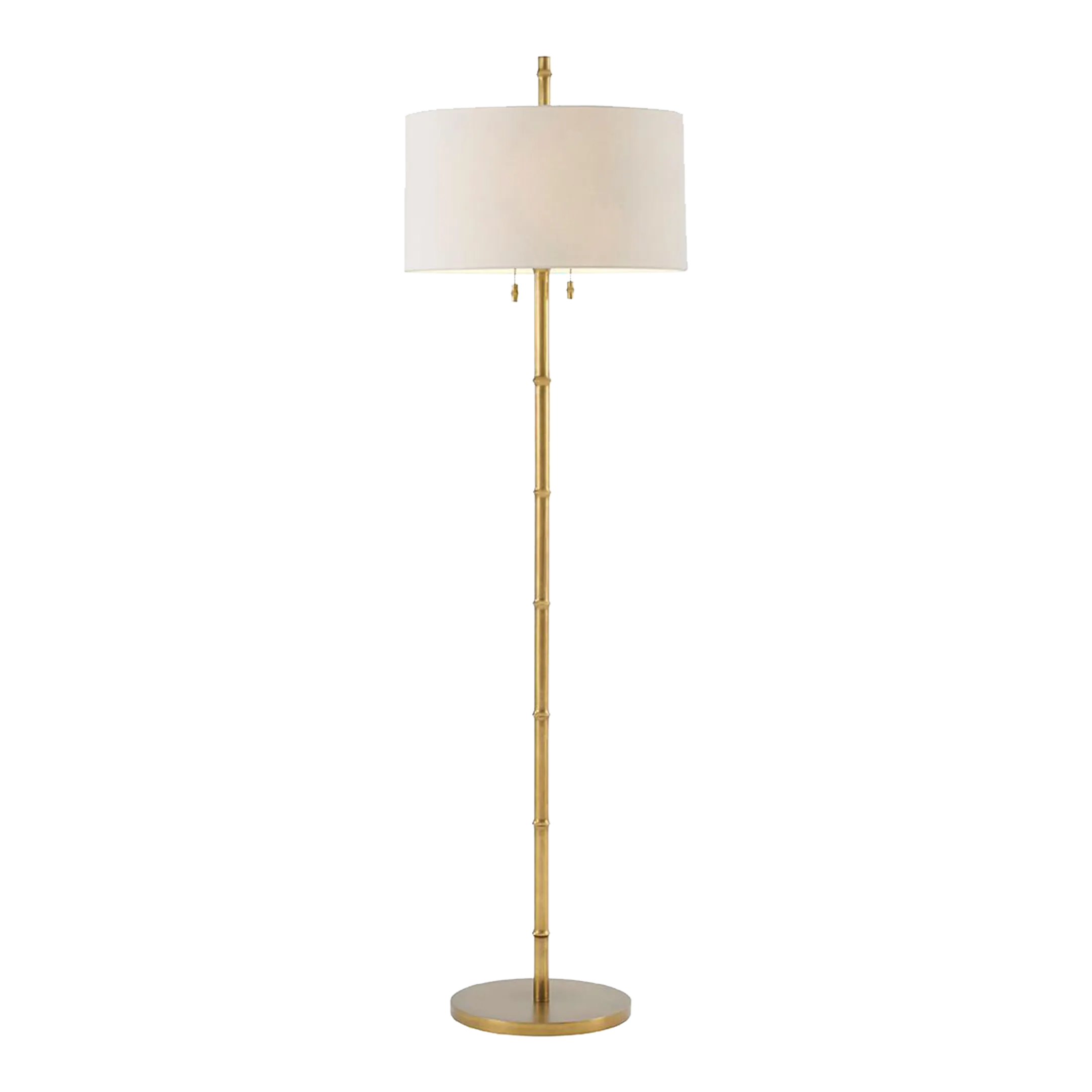 Modern Gold Faux Bamboo Floor Lamp | Chairish