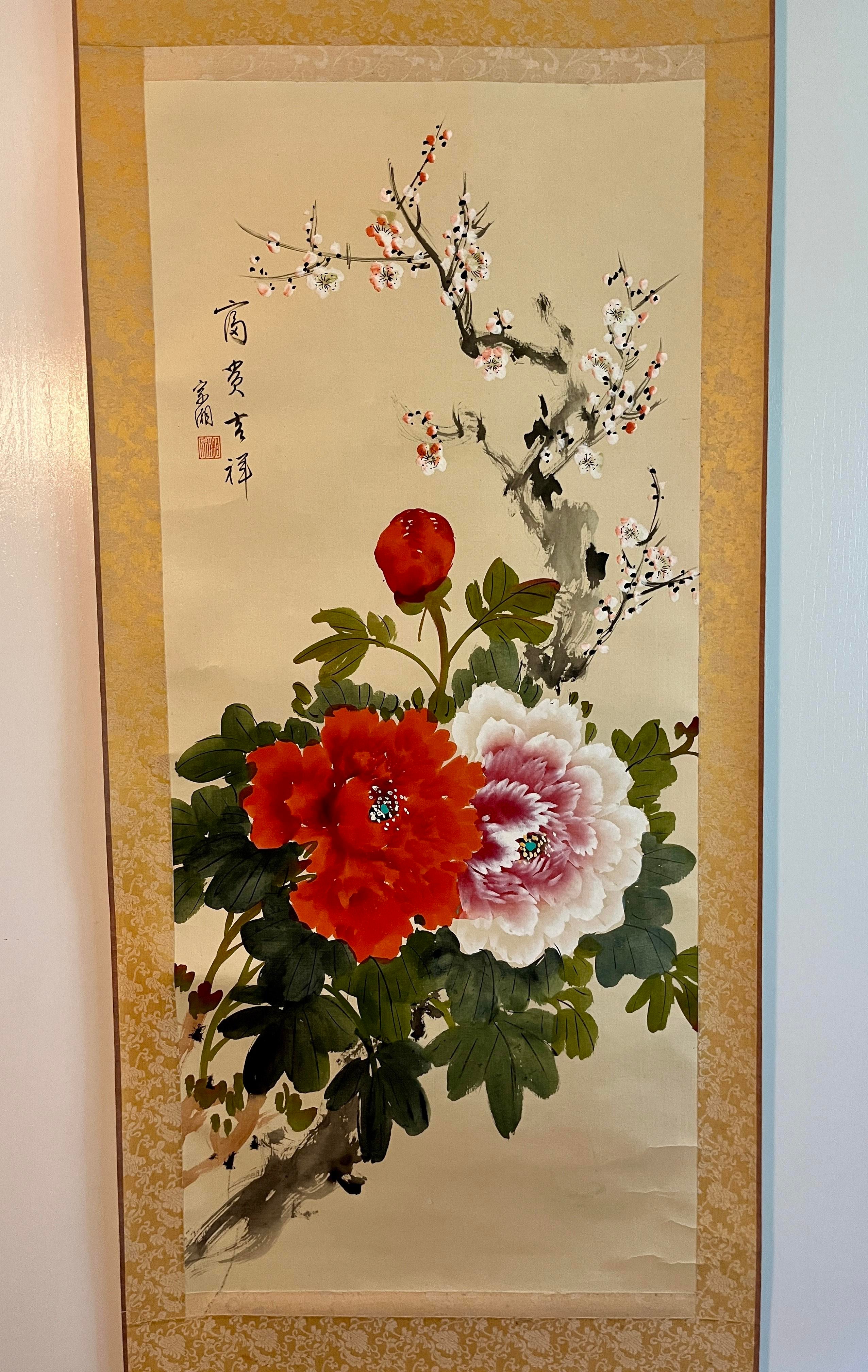 【在庫処分大特価!!】 Chinese Original Vintage Paper by Painting Scroll Silk and 絵画