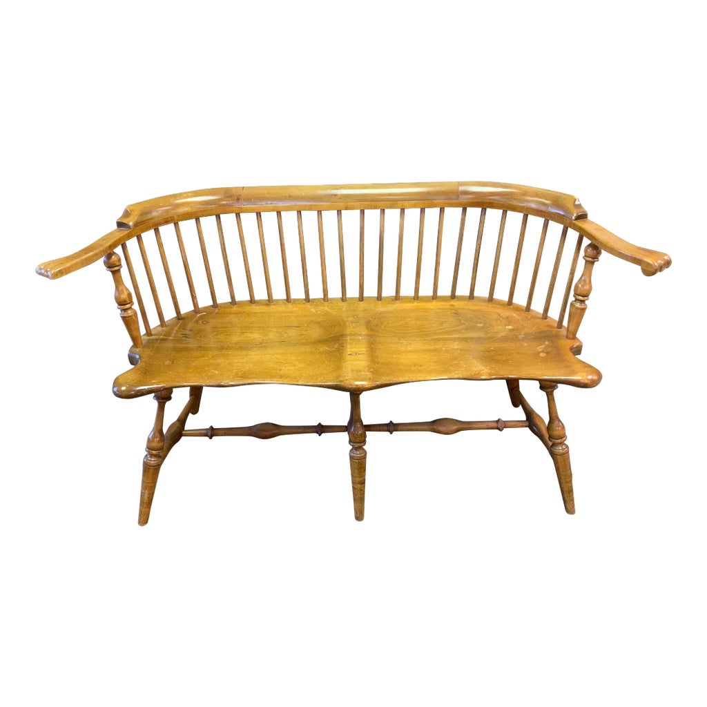 Circa 1970’s Windsor Bench | Chairish